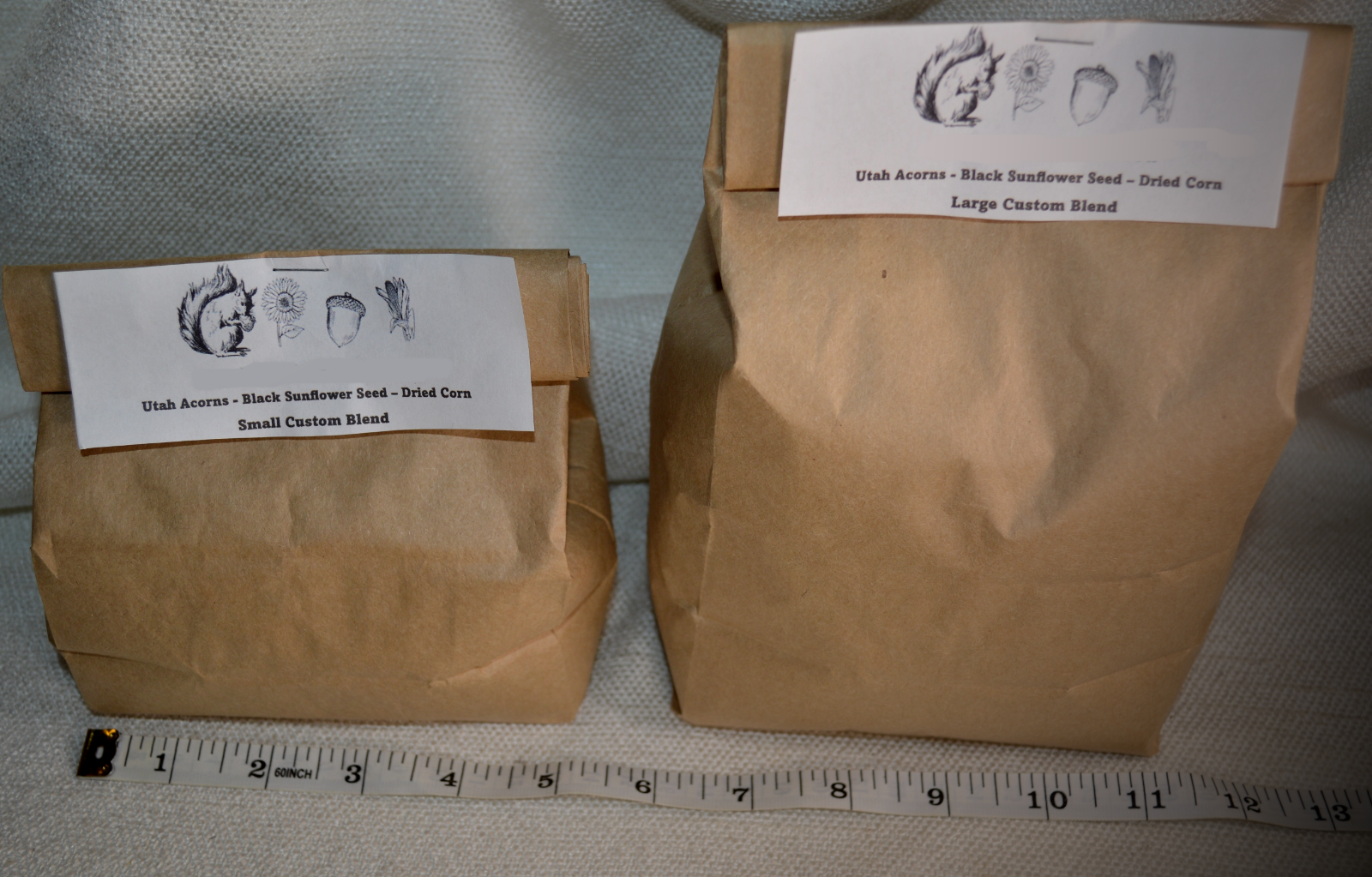 1 LBS Utah Acorn Mix Squirrel Feed With Dried Corn, Dried Black Sunflower Seeds