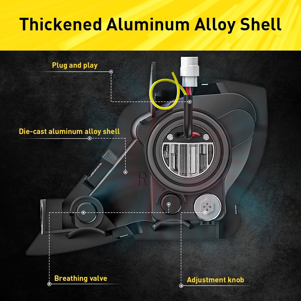 2PCS LED Headlights Set For Yamaha Raptor 700 R 350 YFZ450 R Wolverine 2006-2023