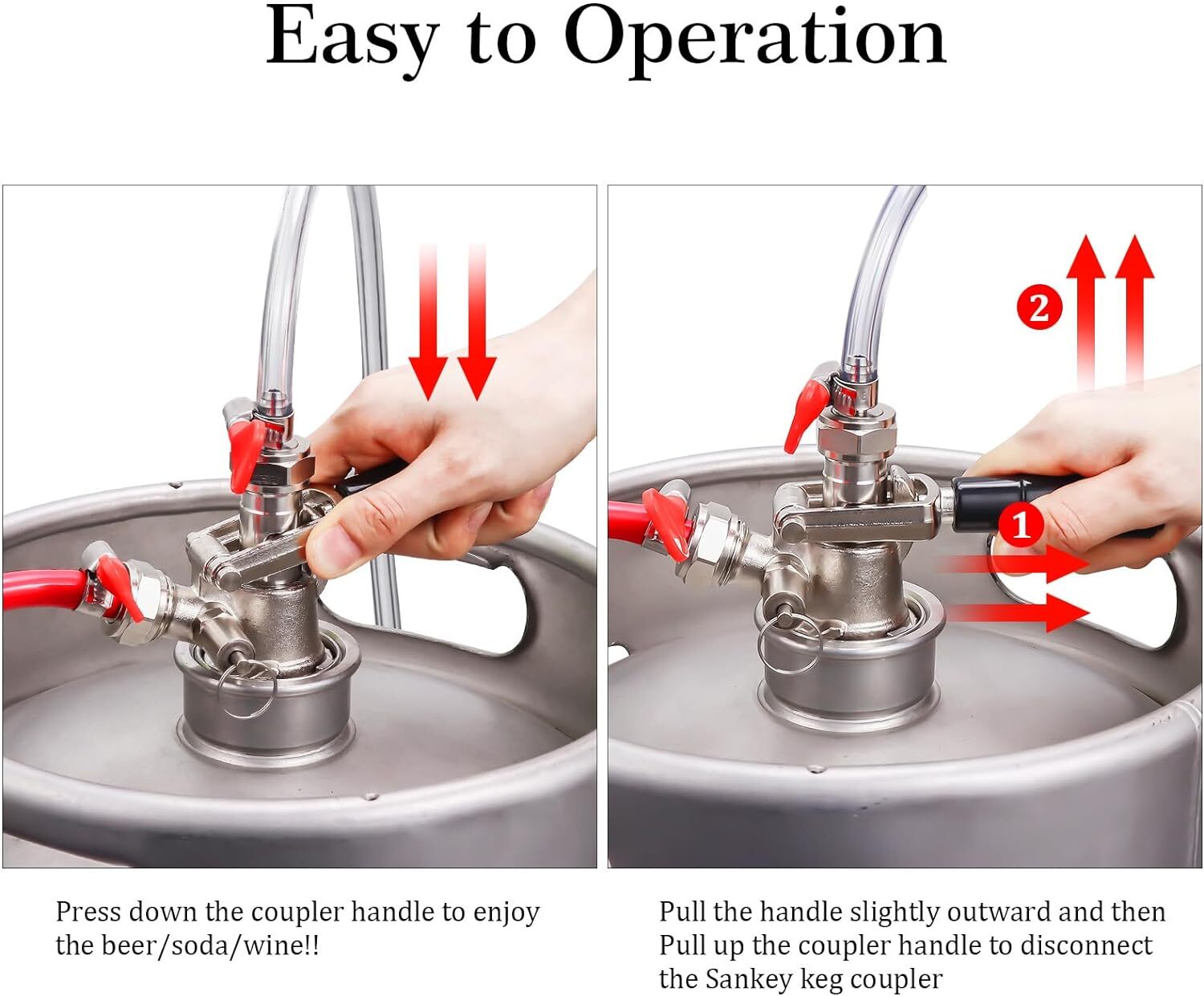 Acoplador De Barril Sonda De Acero Inoxidable 304 Grifo Para Barril Con Sist...