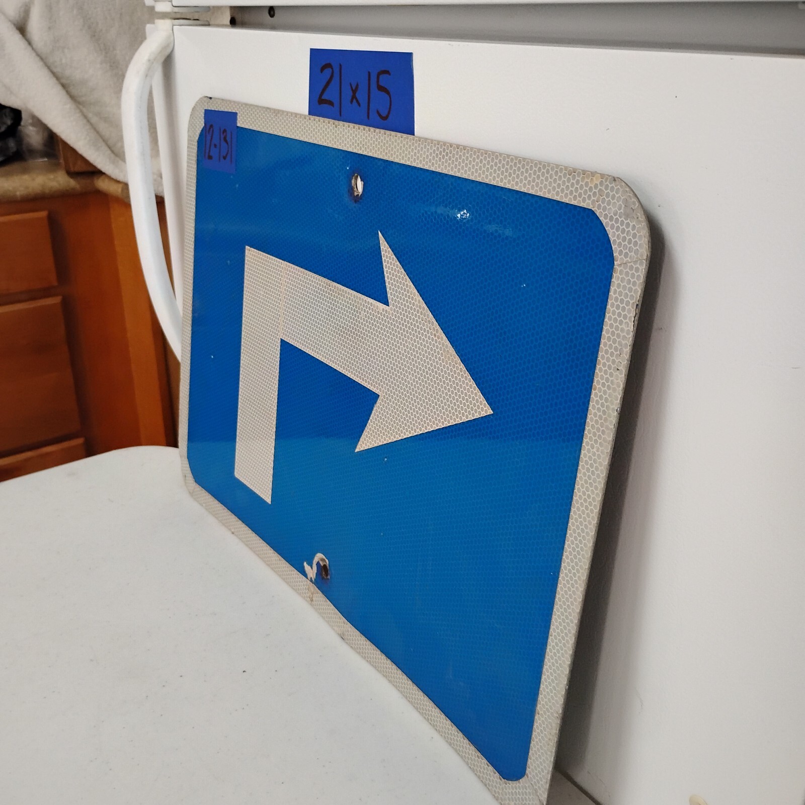 Authentic Traffic Highway Road Street Arrow Sign 90Degree Right 21" X 15" 12-131