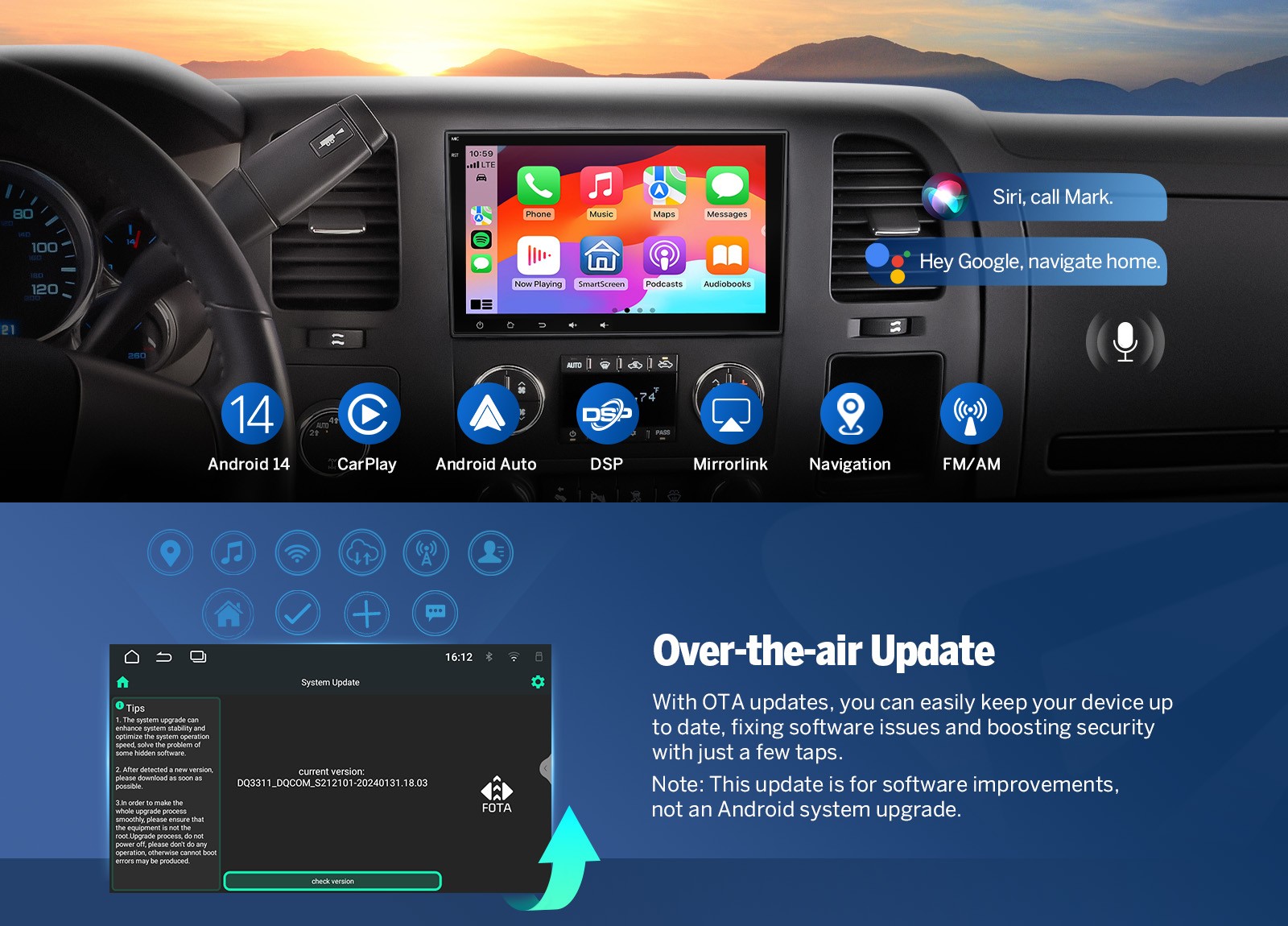 GMX7 8"Android for Chevy Silverado Sierra 2007-13 Car Radio Stereo Apple CarPlay