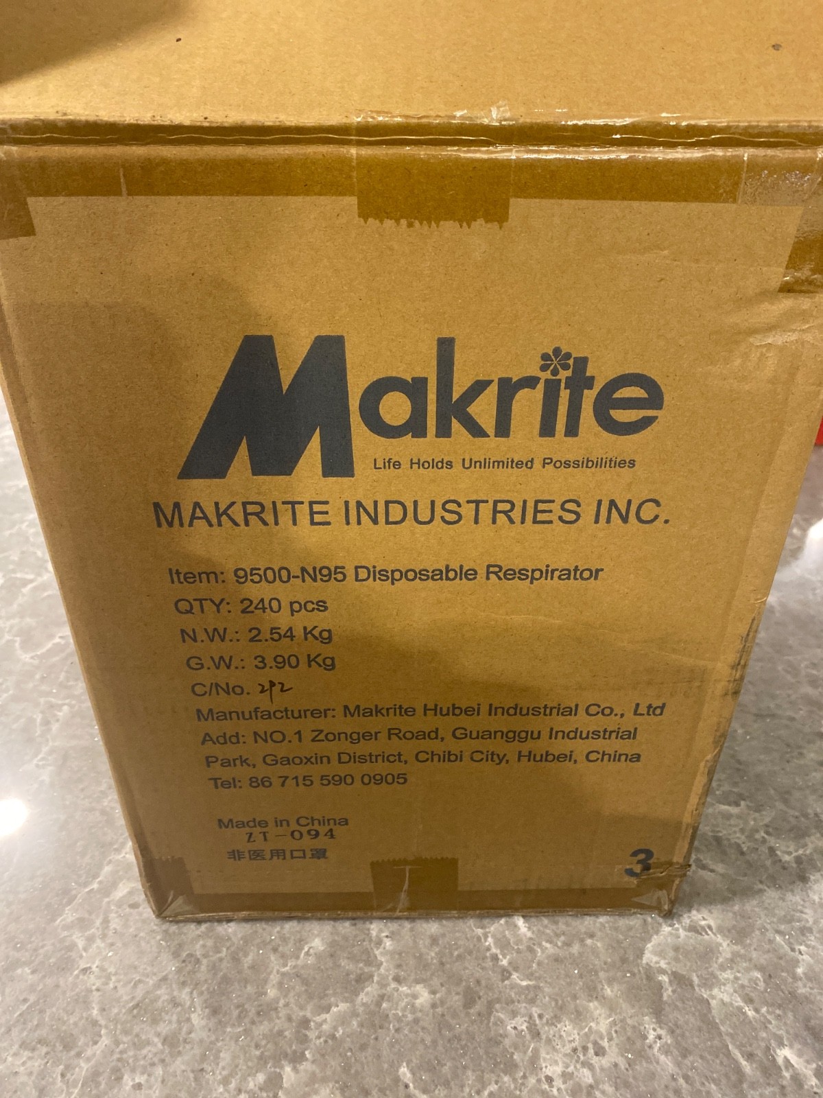 N 95 Masks – Case of 240