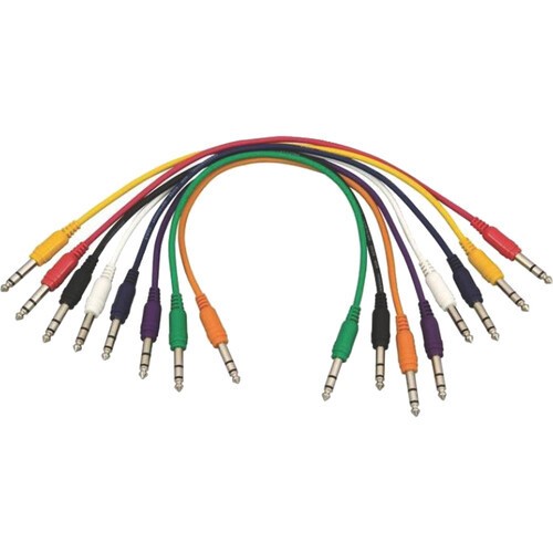 TURBO-SERIES TRS - TRS (balanced) Straight Patch Cable 8 Pack 17" Blow Out