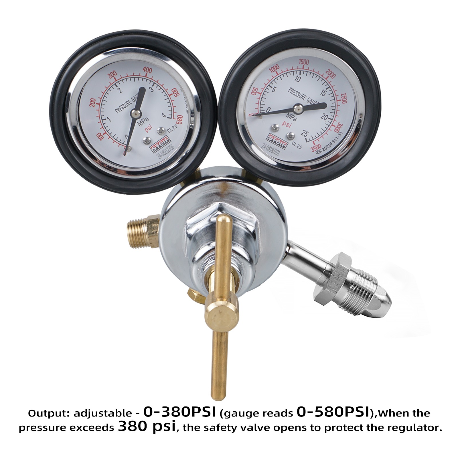Nitrogen Shock Regulator Fill Tool w/2"Gauge Schrader Valve for RAPTOR 700