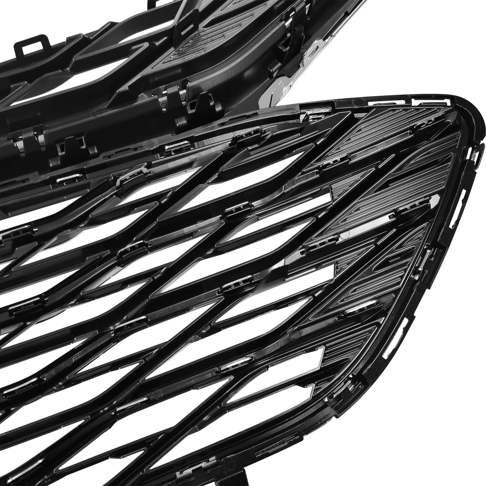 3PCS For 2019-2024 Chevrolet Malibu Chrome Front Upper Lower Grille LSGRCV008B