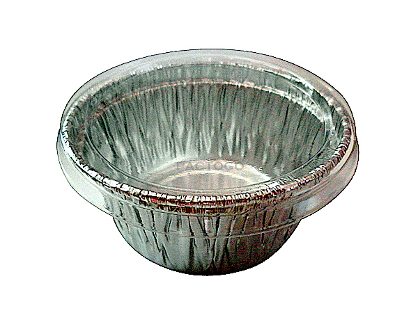 4 oz. Aluminum Foil Cup w/Clear Flat Lid 100 PK - Utility/Cupcake/Ramekin/Muffin