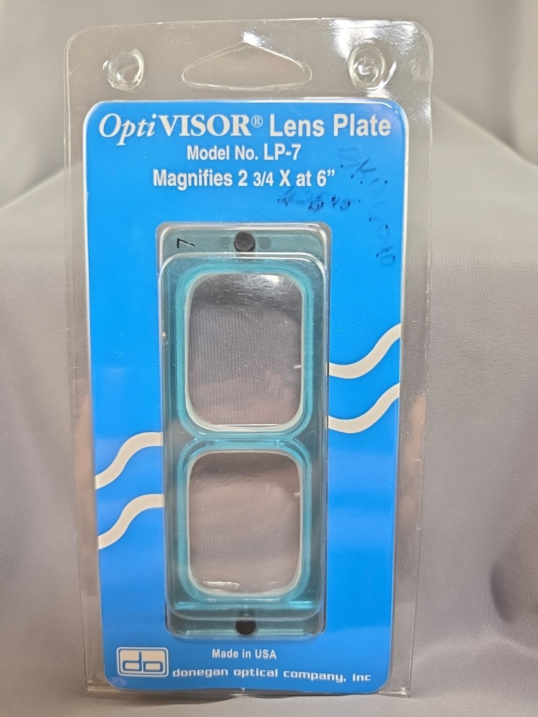 Donegan LP-7 Replacement Lens Plate for OptiVISOR, 2.75x at 6" Magnification