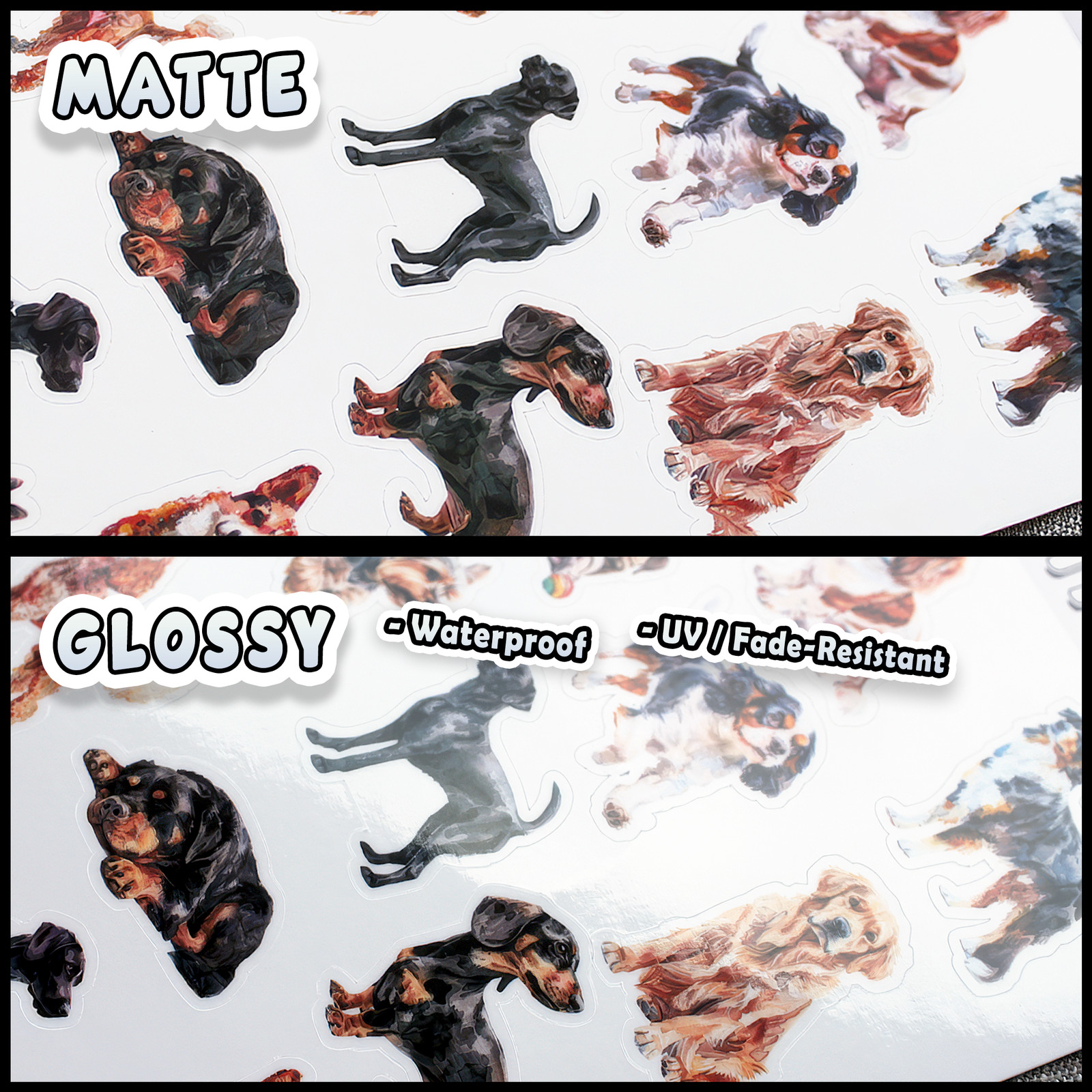 German Shepherd Dog Stickers for Journals, Scrapbooks, Planners, Glossy, Matte