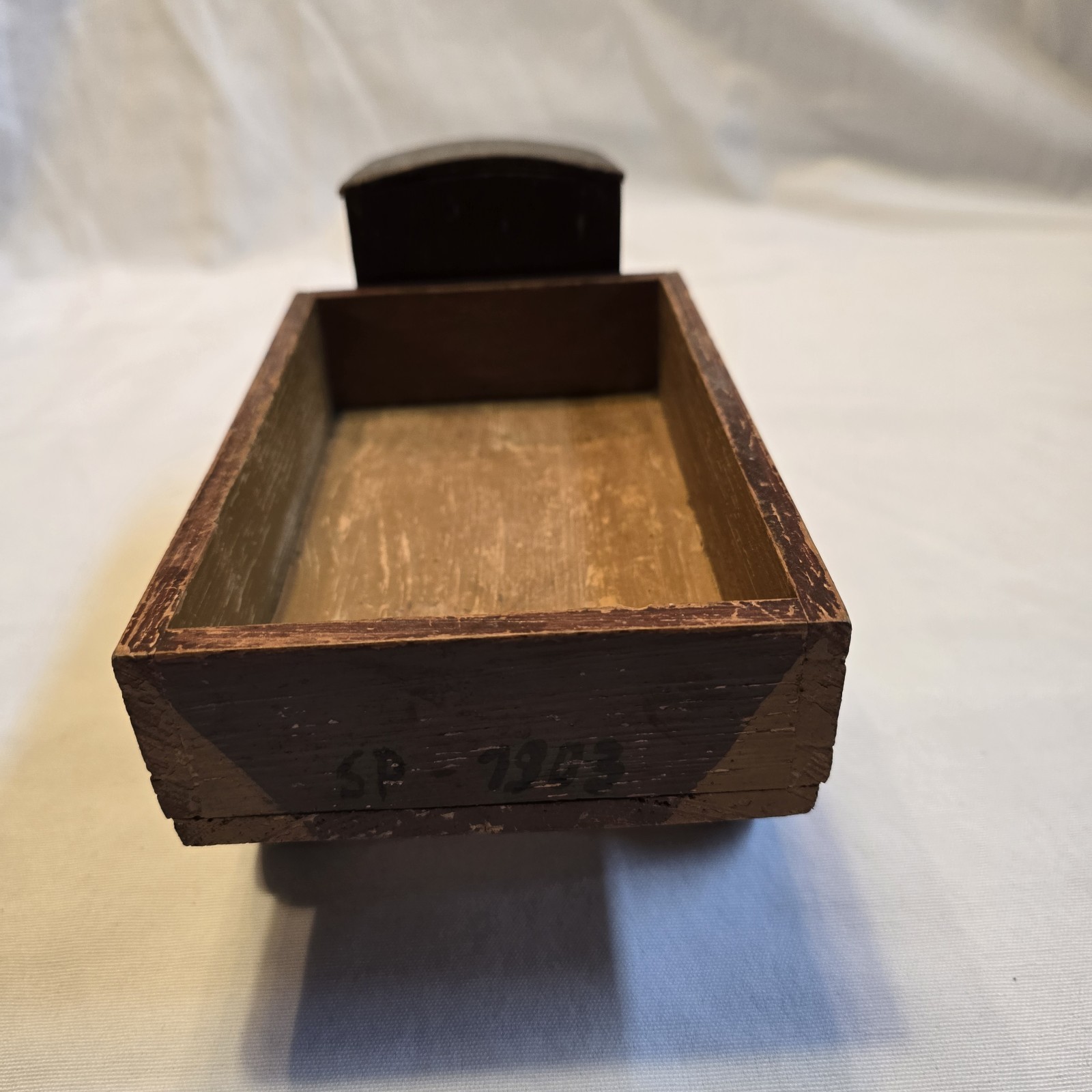 Vintage Wooden Toy Truck Folk Art Primitive Farm Dump Truck w Cargo Crates 12"