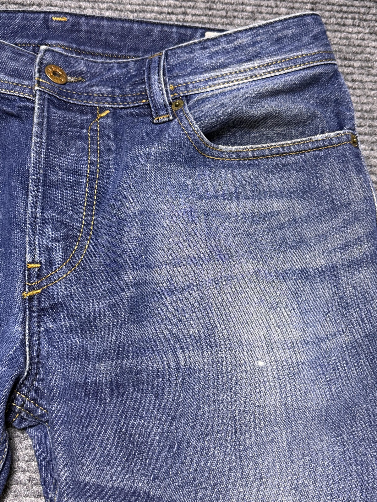 Diesel Jeans Mens 33x33 New-Fanker Button Fly Medium Wash Bootcut Blue Denim