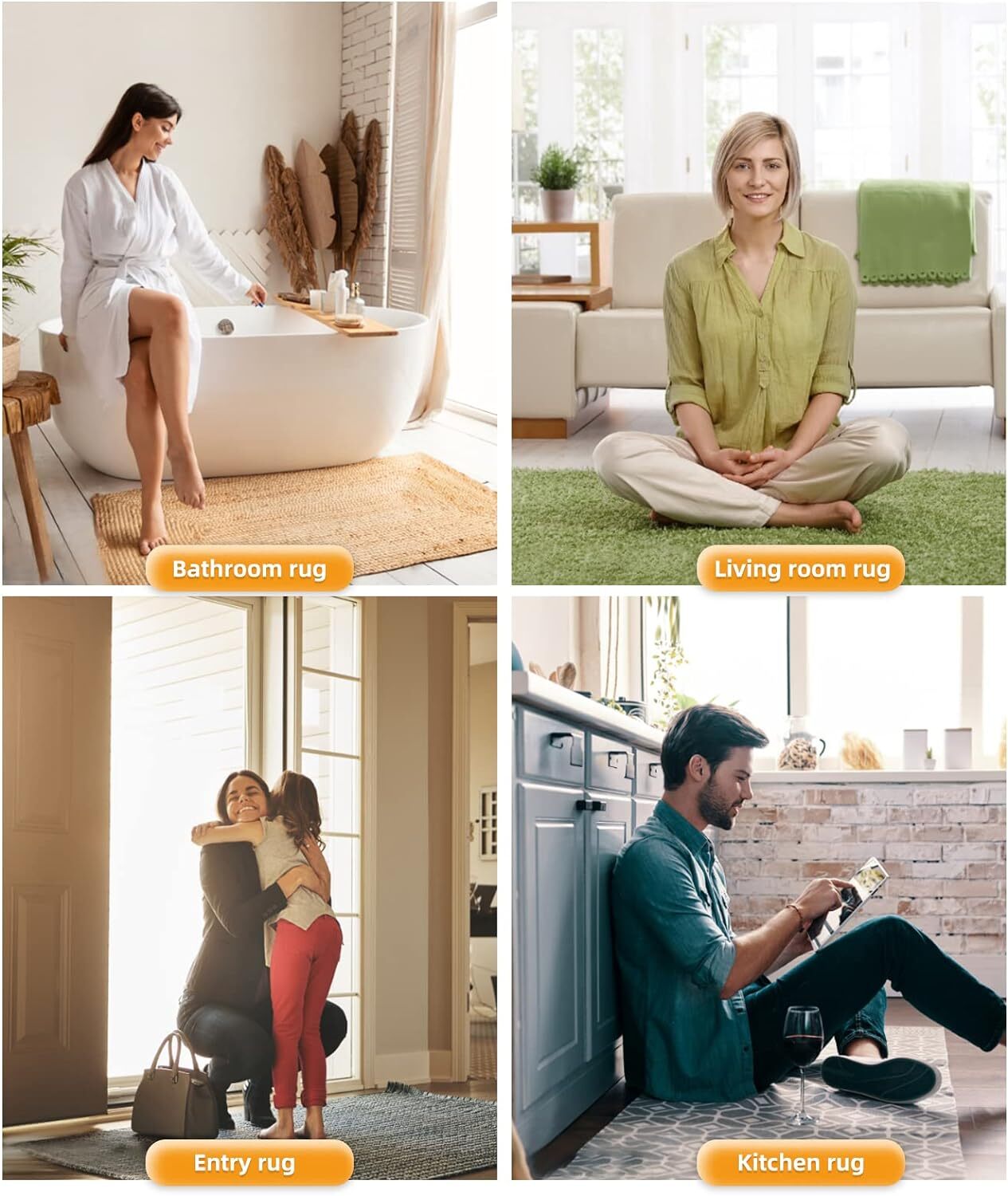 Home Techpro 12 PCS Gripper for Rug Hardwood Floors, Double Sided...