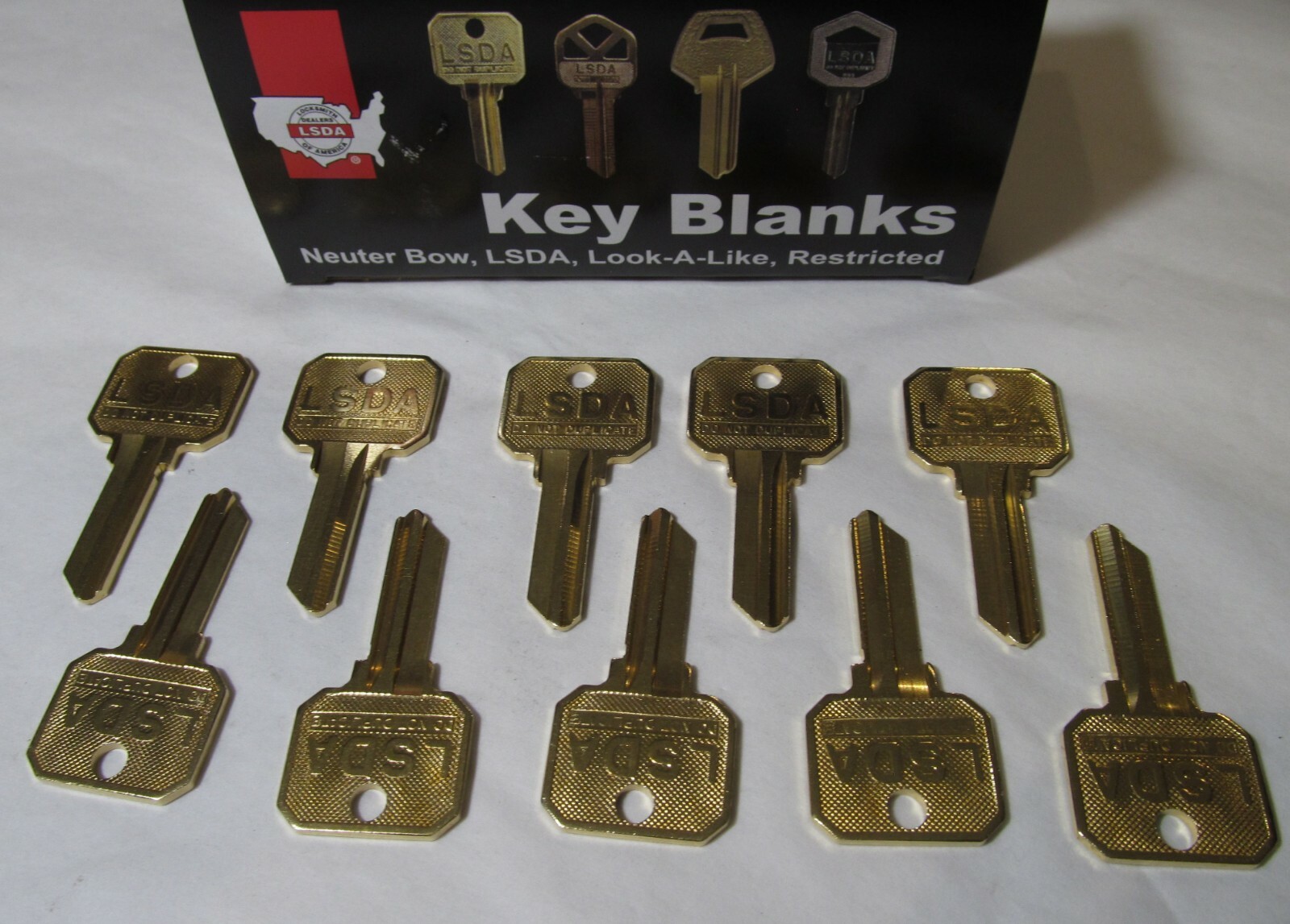 10x USA MADE LSDA 1145-NB SCHLAGE/BR 35 100C UNCUT BLANK KEYS DO NOT DUPLICATE