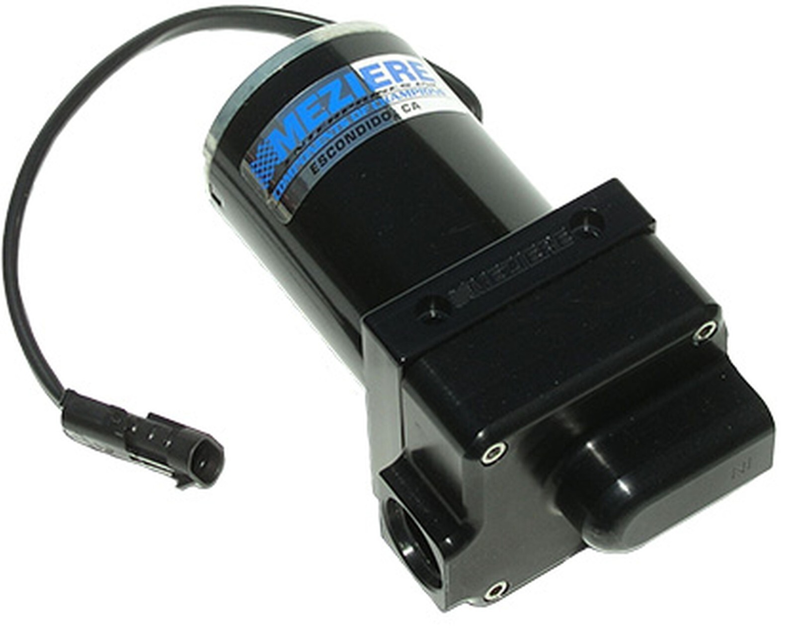 Meziere WP136S Inline Electric Water Coolant Pump black 12V 20 gpm, -12AN O-ring