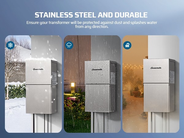 Low Voltage Transformer 300W with Photocell Sensor Timer for Landscape Lights