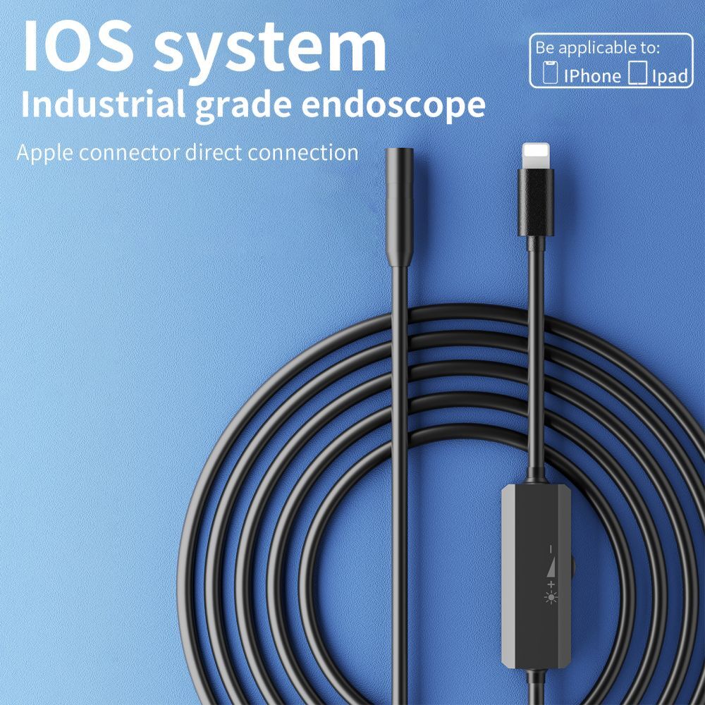 Direct Plug To iPhone iOS Borescope Endoscope Snake Inspection Camera Waterproof