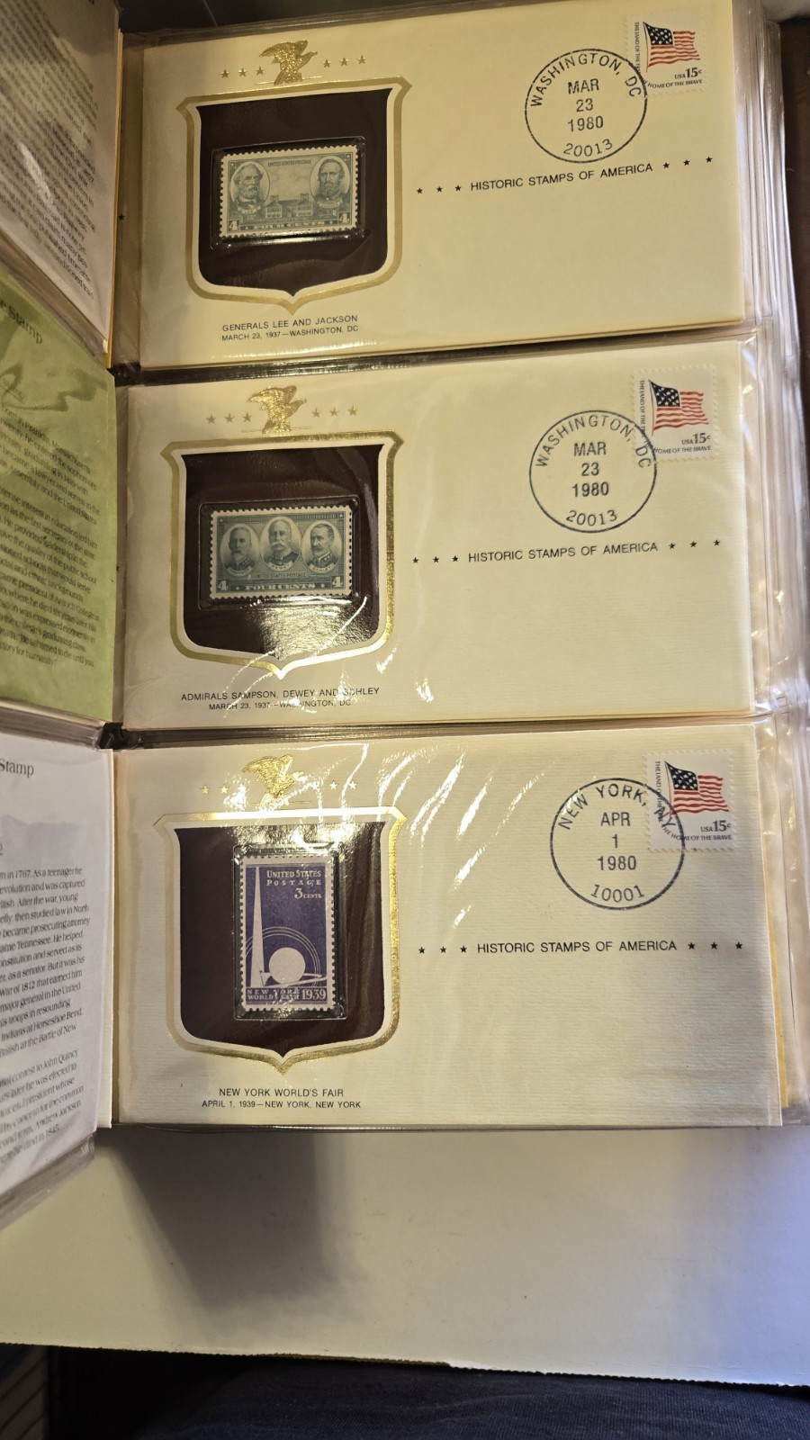 Historic Stamps of America The Postal Commemorative Society 1978-1982 101 Stamps