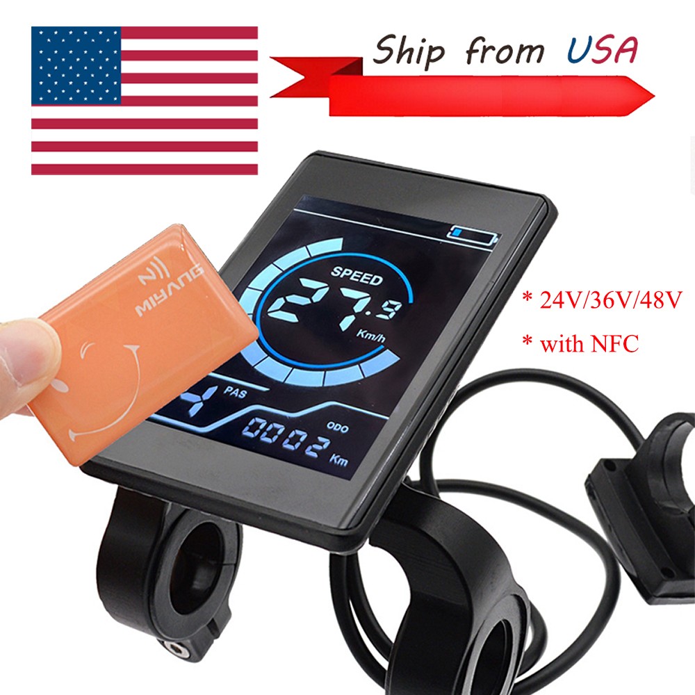 5Pins Electric Bike LCD Display Meter 24V 36V 48V Control Panel Waterproof Plug