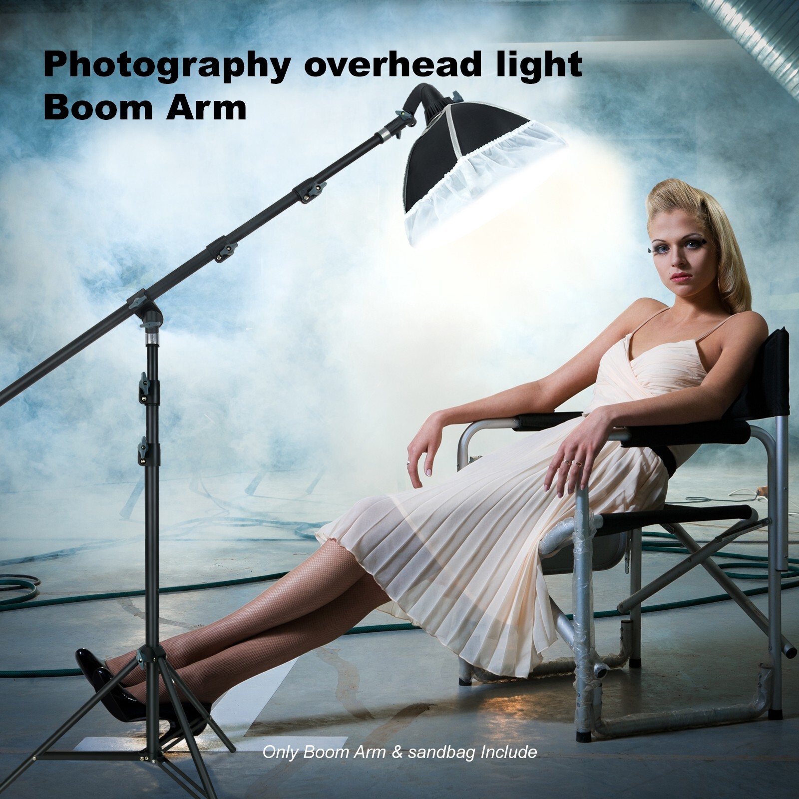 LINCO Zenith Photography Studio Softbox Photo Boom Arm Sand Bag & Tripod Clamp