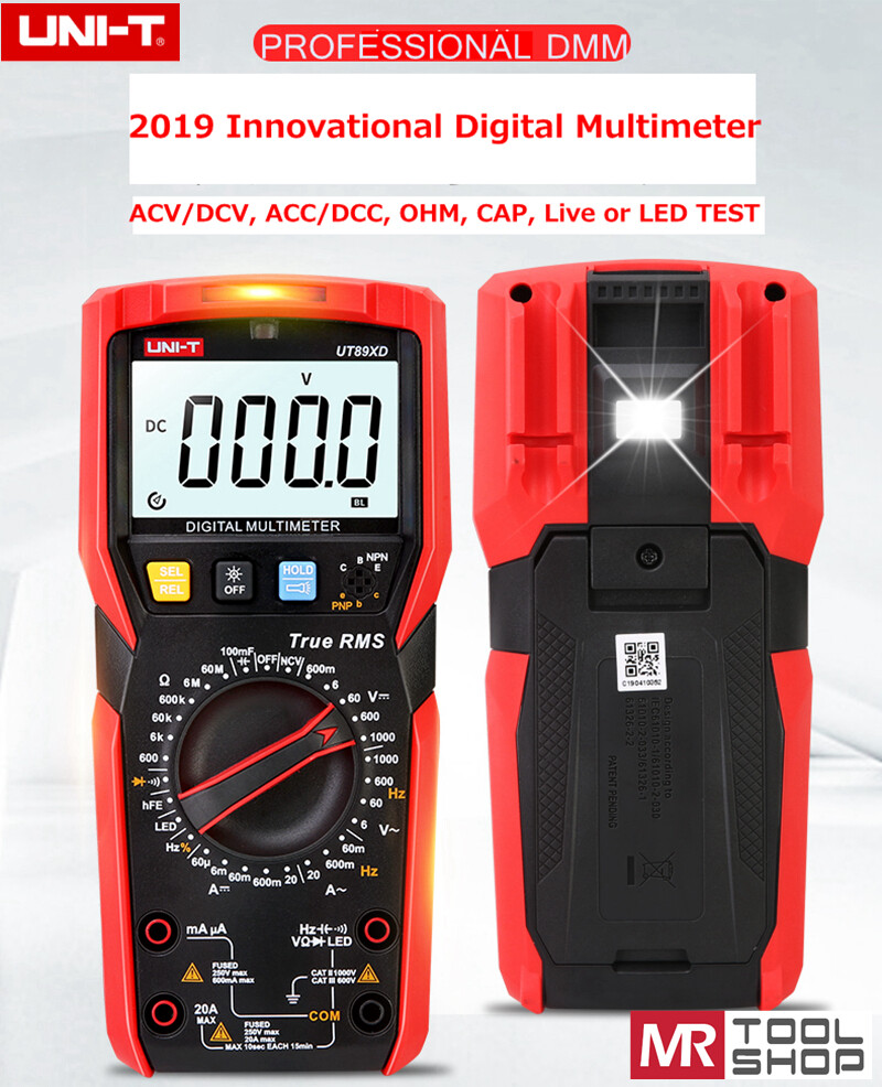 UNI-T TRUE RMS Digital Multimeter AC DC Volt Amp meter LED NCV Test Cap Ohm Freq