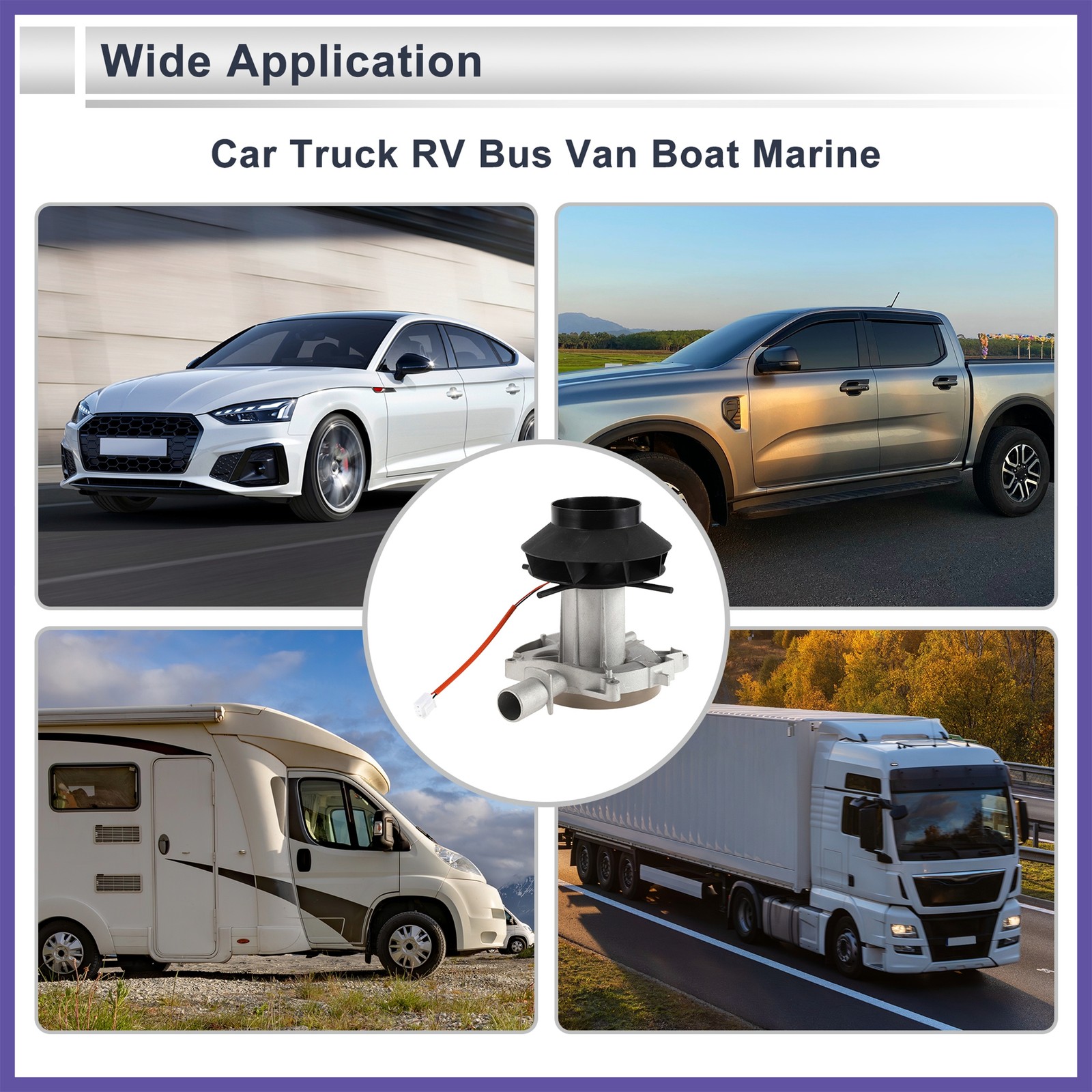 Blower Motor Assembly Combustion Air Fan Heater Car Truck Van RV Bus Boat