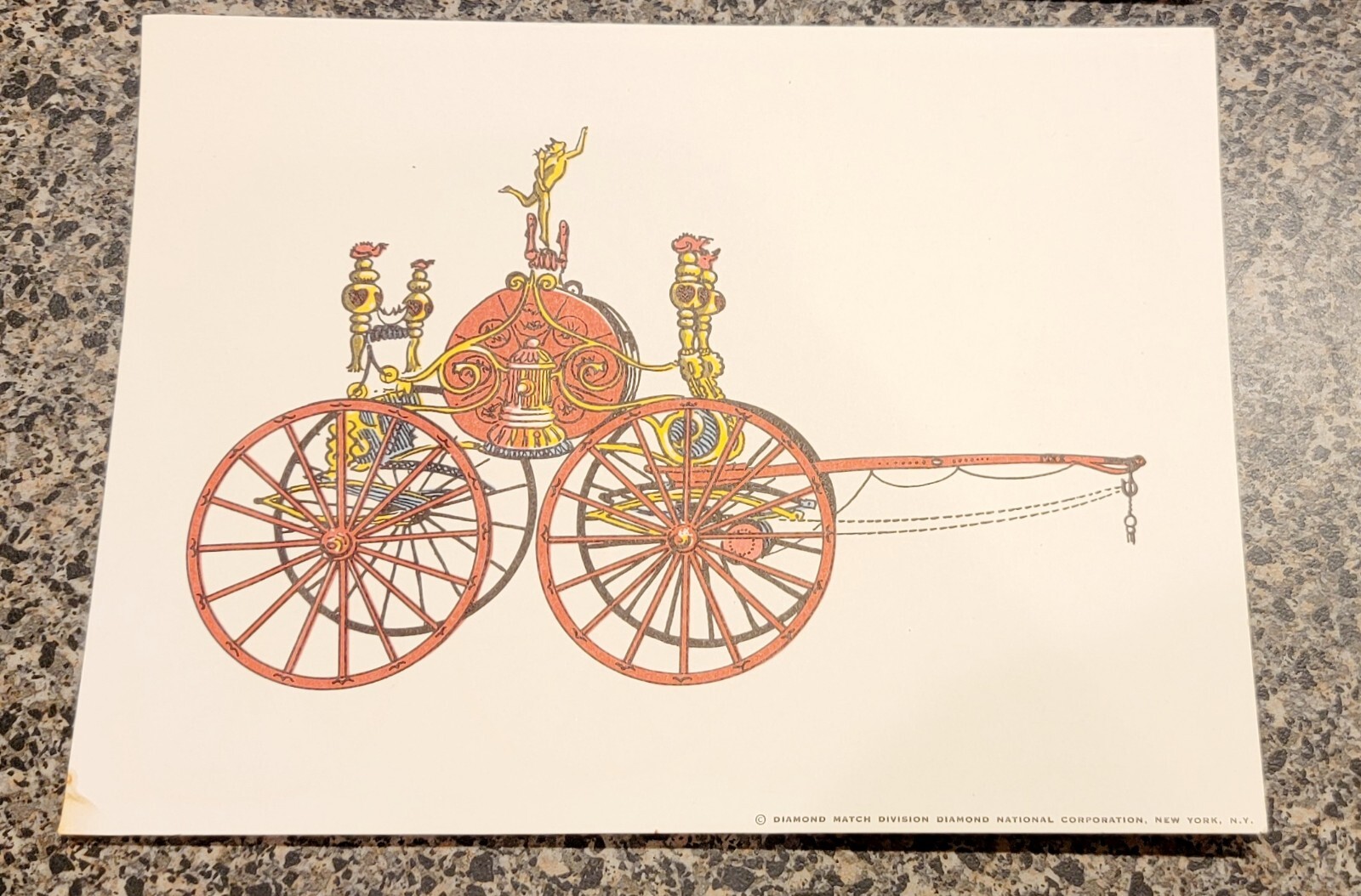 Vintage DIAMOND MATCH DIVISION Assorted ENGINE Prints Lot of (5) 8"x 6" NEW YORK