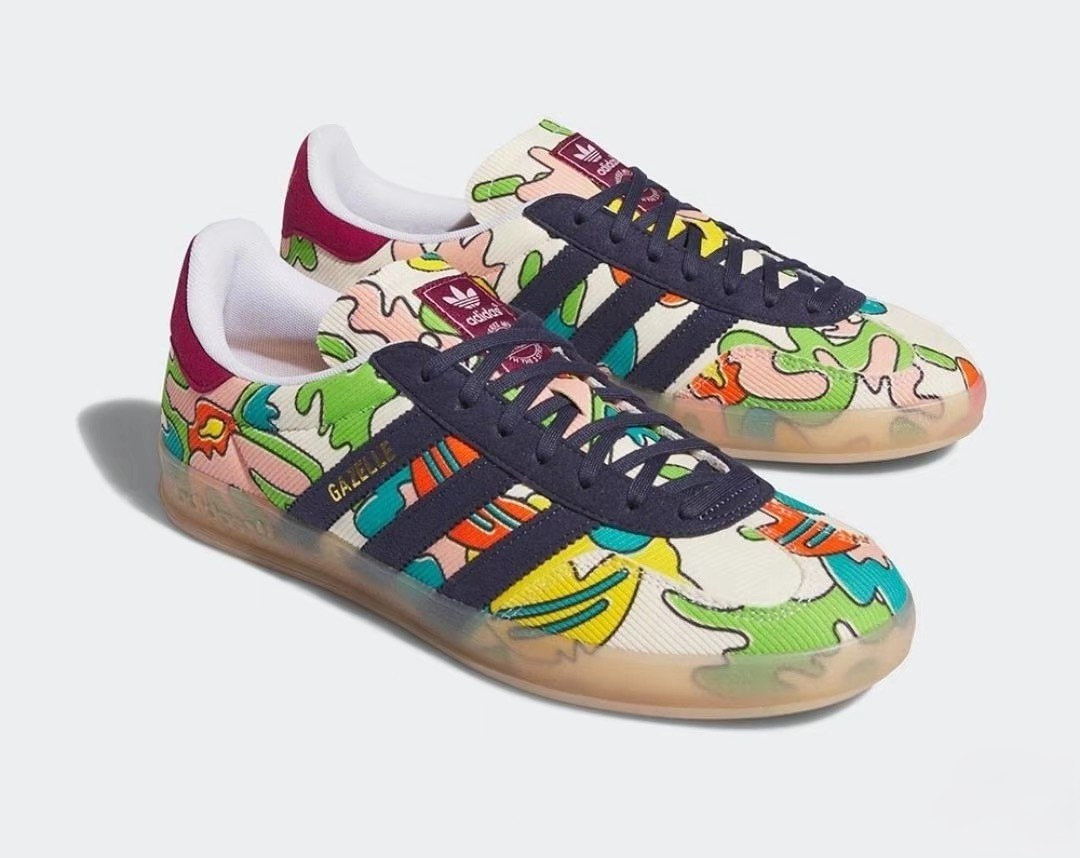 IG2849 Sean Wotherspoon × adida s Gazelle Indoor Corduroy Ecru Tint Shadow Navy