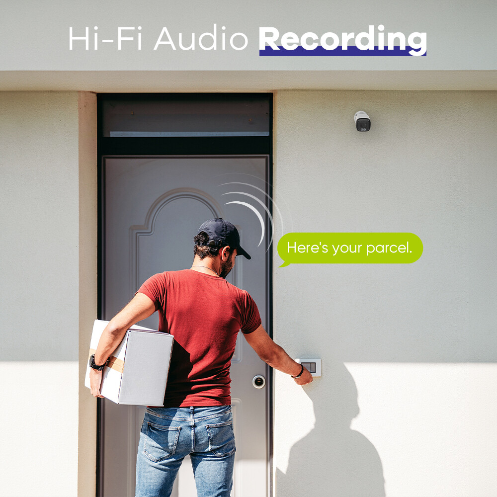 SANNCE 5MP POE Audio Recording Security Camera System 8CH NVR AI Human Detection