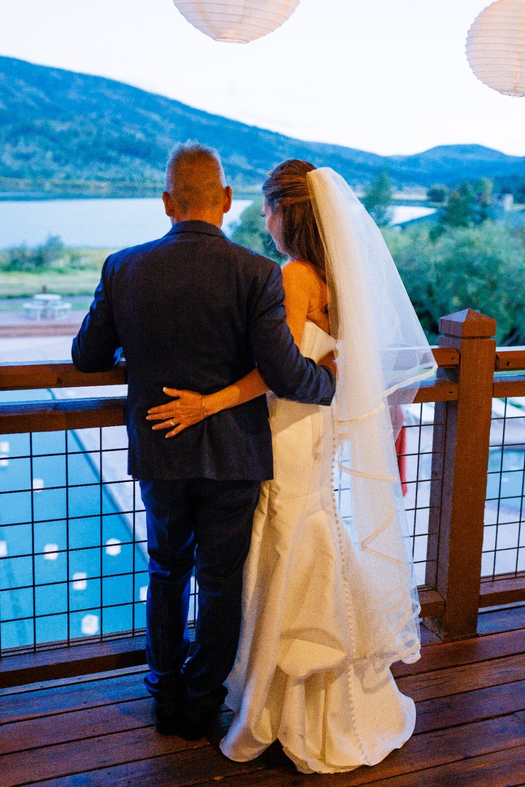 wedding veil chapel length Peter Langer off white with delicate rope trim