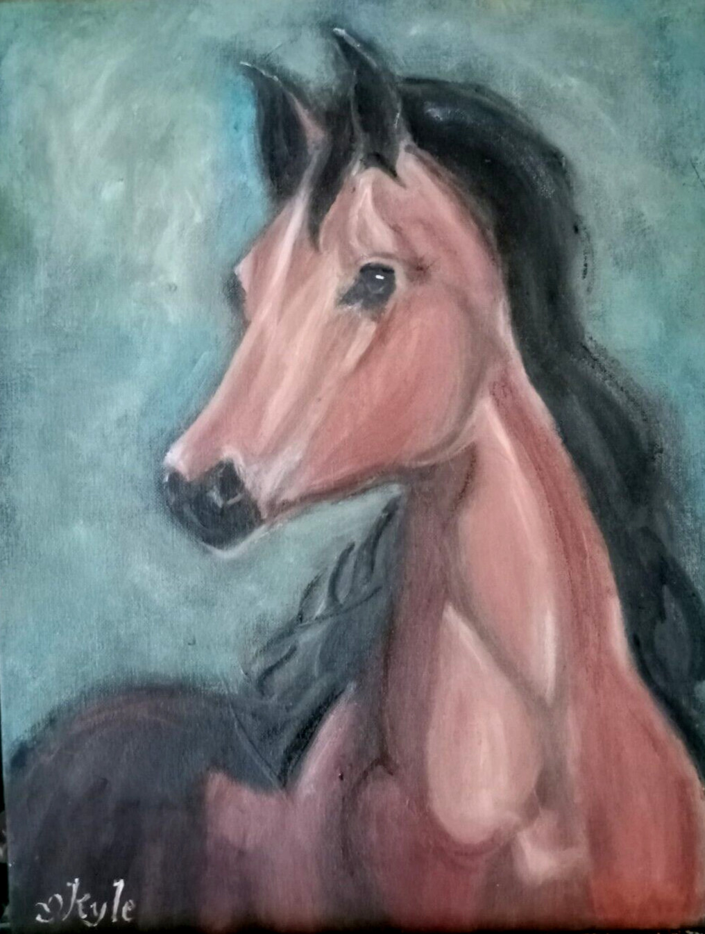 Horse Pony Oil Painting Original Handmade Artwork