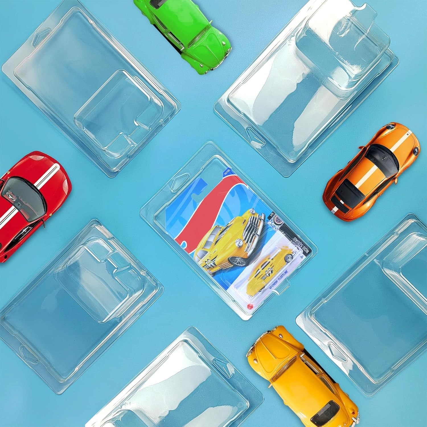12Pack Clear Protector Case Plastic Display For Hot Wheels & Matchbox Basic Cars