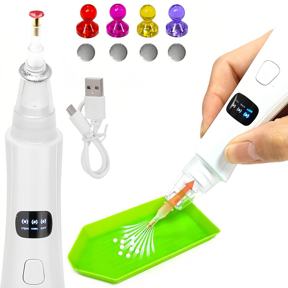 Electric Diamond Painting Pen Vacuum Diamond Art Pen No Wax Needed Rechargeable
