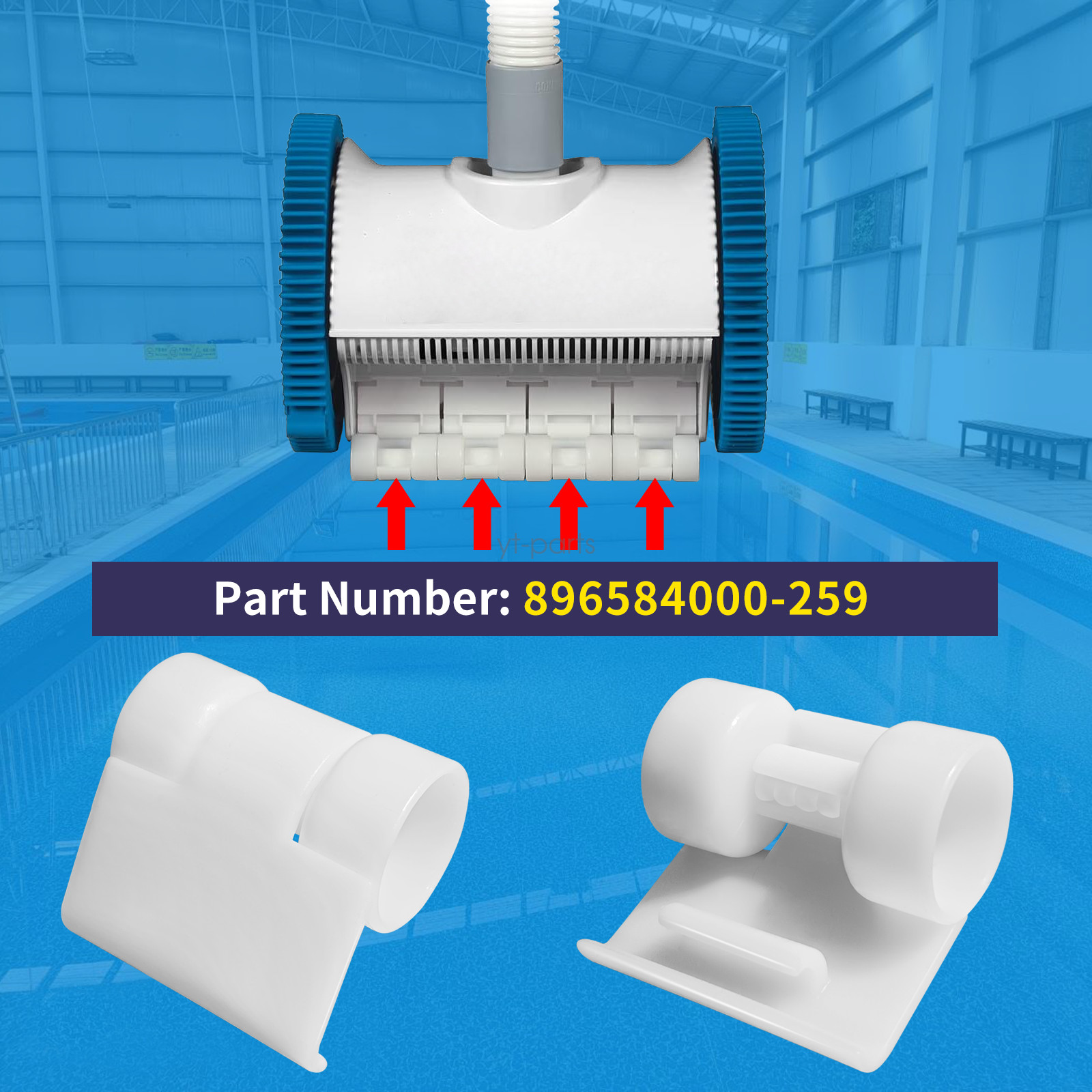 4*Front Skirt with Rollers Pool Cleaner For Hayward Poolvergnuegen 896584000-259