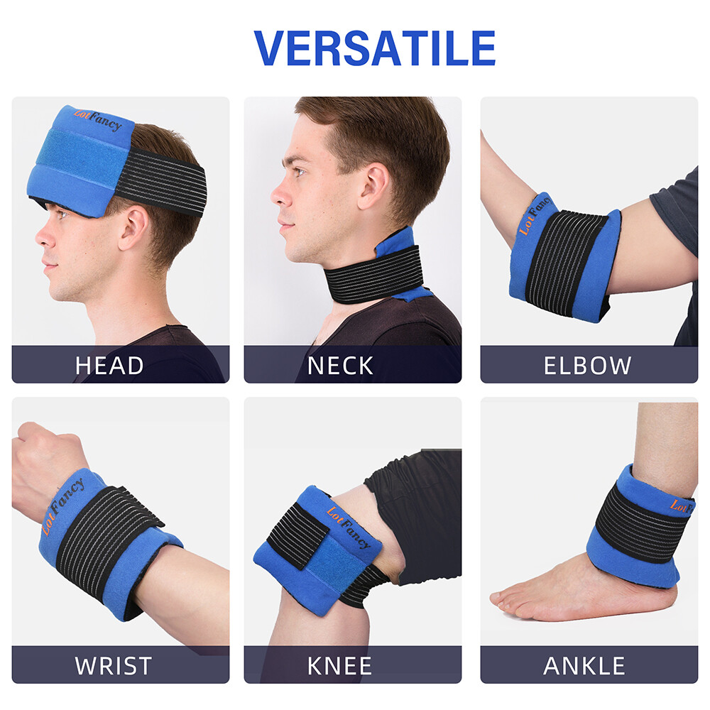 Reusable Ice Pack Gel Wrap Hot Cold Therapy Pain Relief For Knee Head Neck Ankle