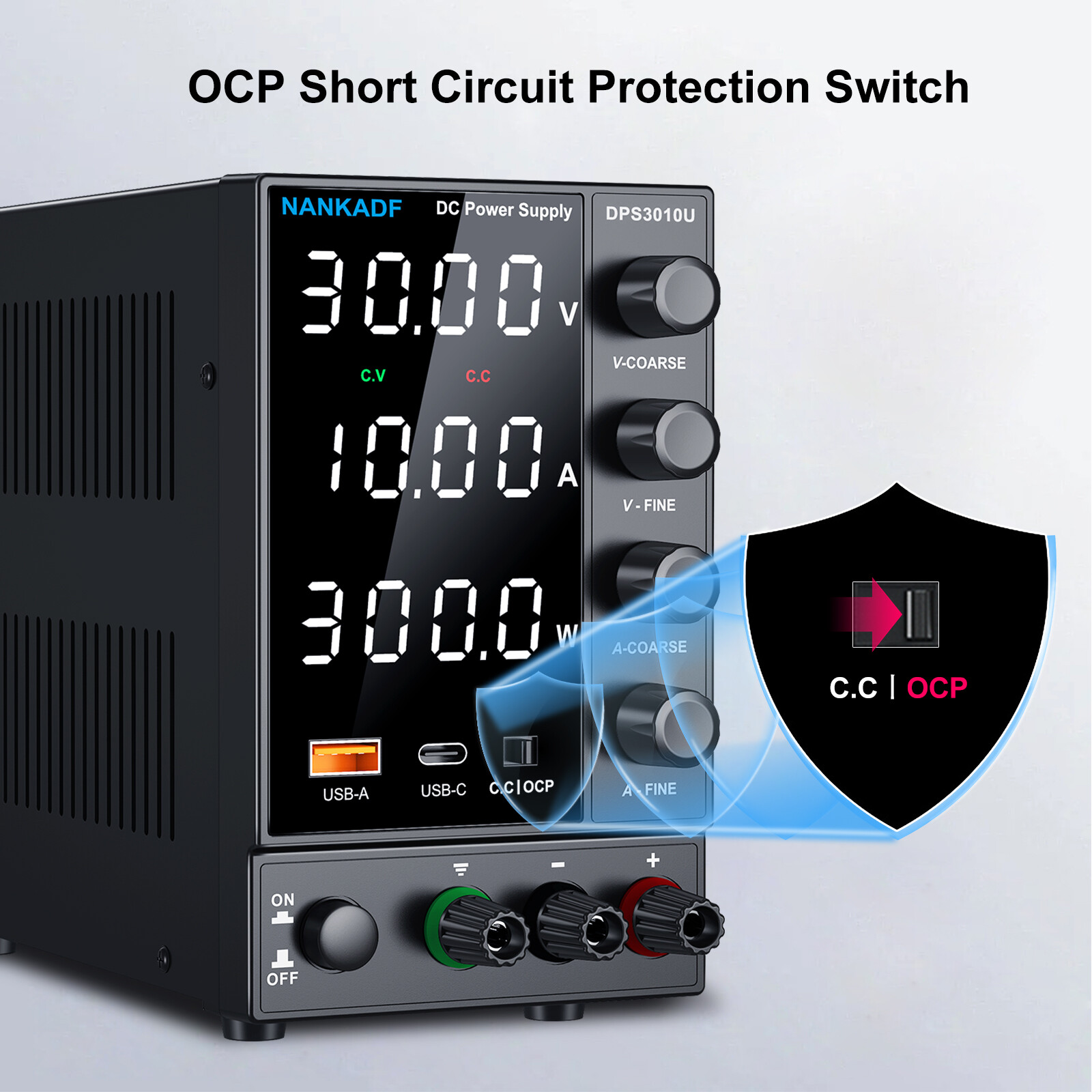 Adjustable DC 0-30/60120V 0-3/5/10A Lab Power Supply Variable Bench Switching