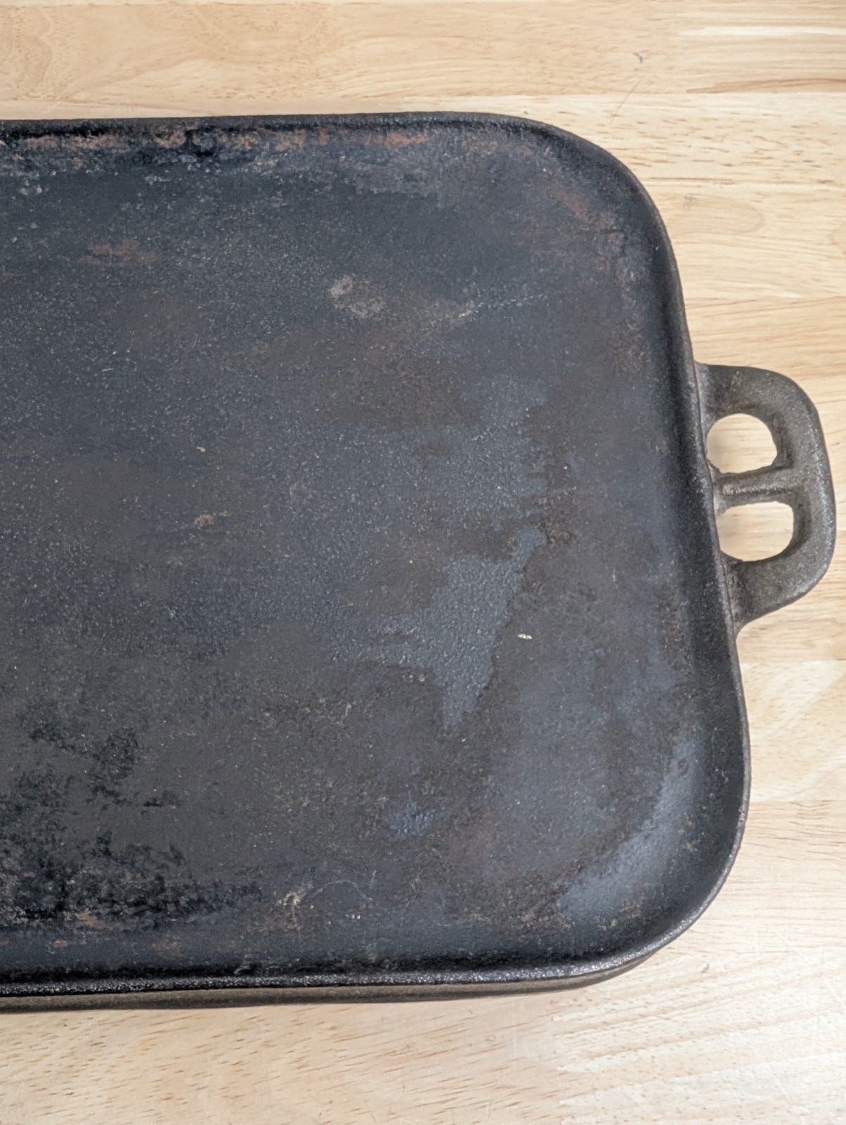 Vintage Cast Iron Long Griddle - No. 6 - Flat Griddle - 23in x 10in - Heavy