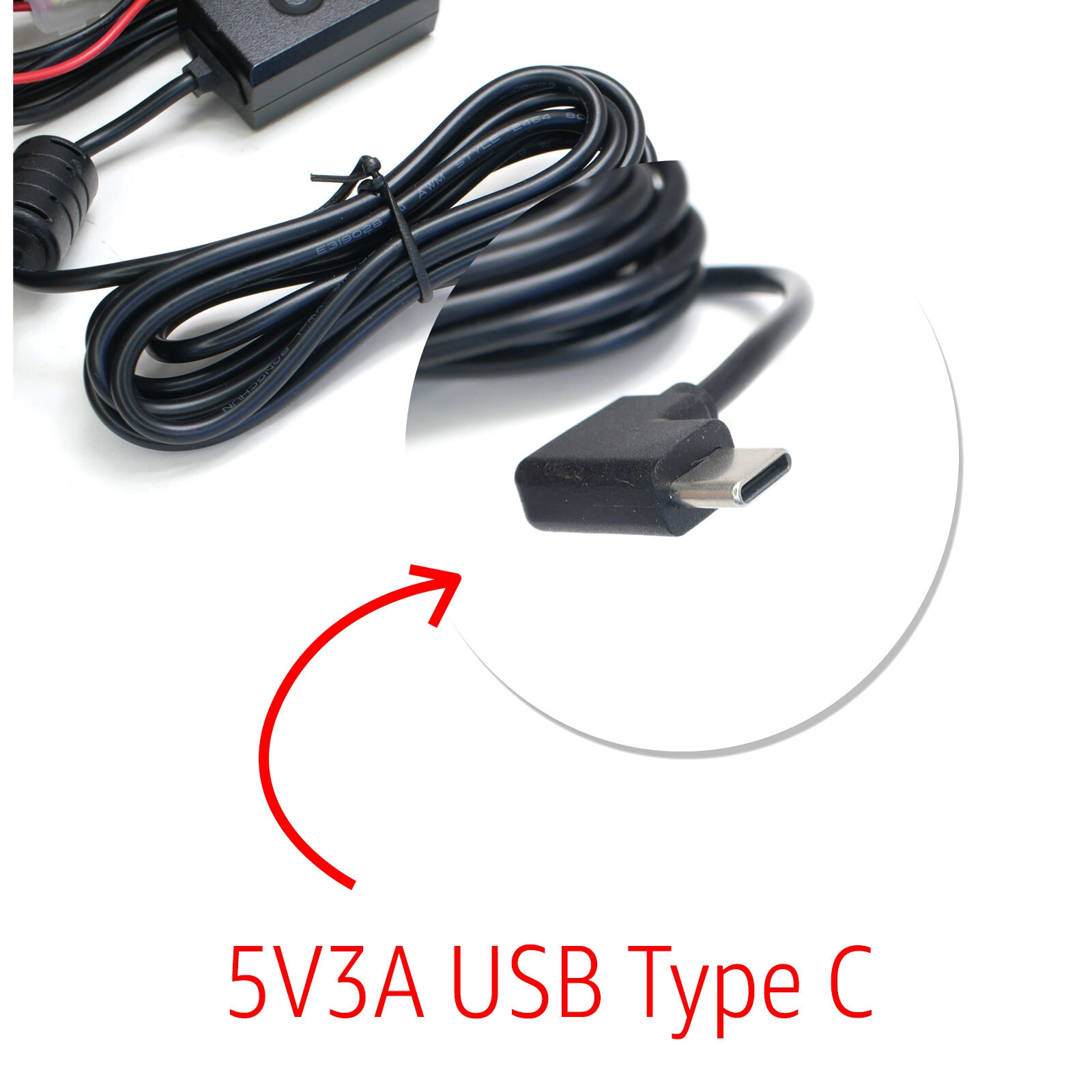 EDO Hardwire Car Charger USB-C for GPS Tracker Vehicle Dash Cam DVR Phone Tablet
