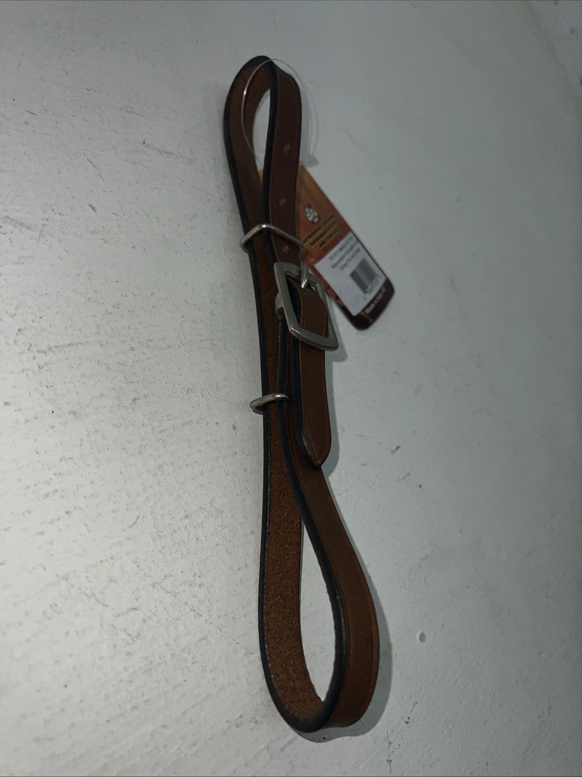 New Tough 1 Brown Leather Fully Adjustable Curb Strap #52-575 FF-25