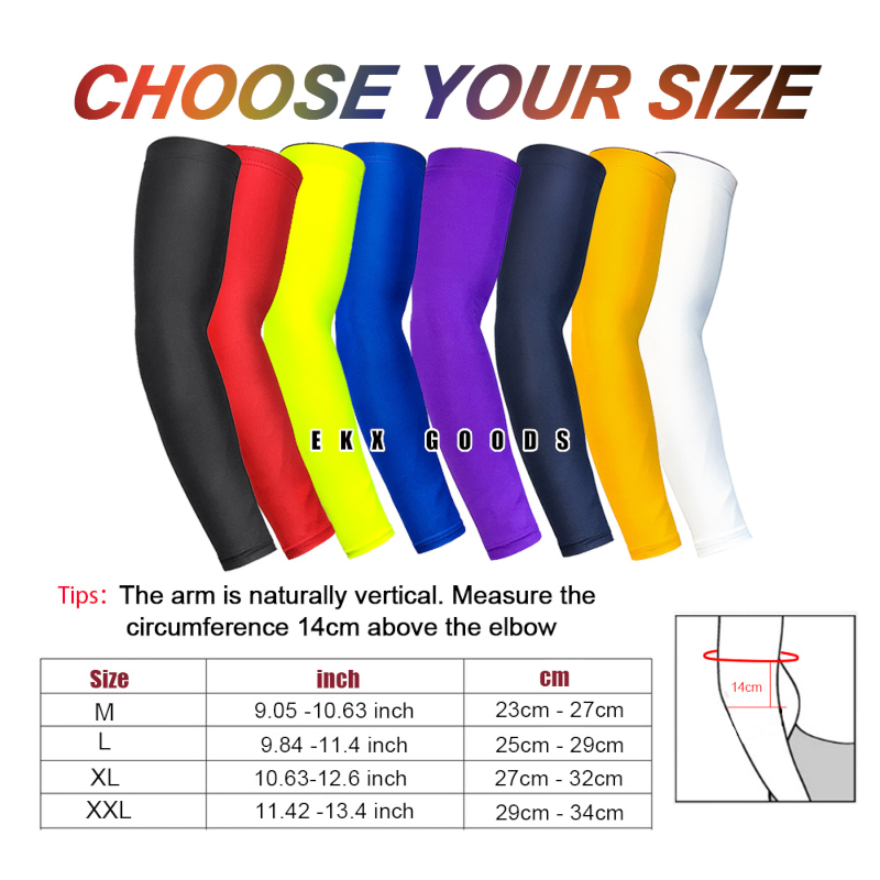 UV Sun Protection Arm Sleeve - Cooling Compression Sleeves for Men & Women