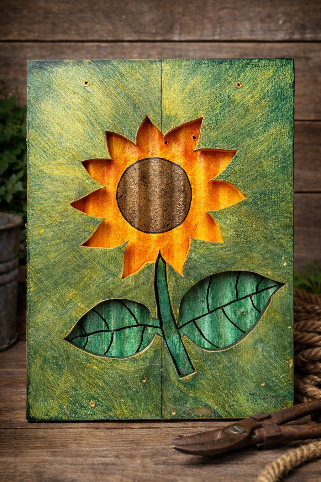 SALE! 10 pcs 11 1/2" x 11 1/2" RECLAIMED CORRUGATED METAL TIN ROOFING PANELS