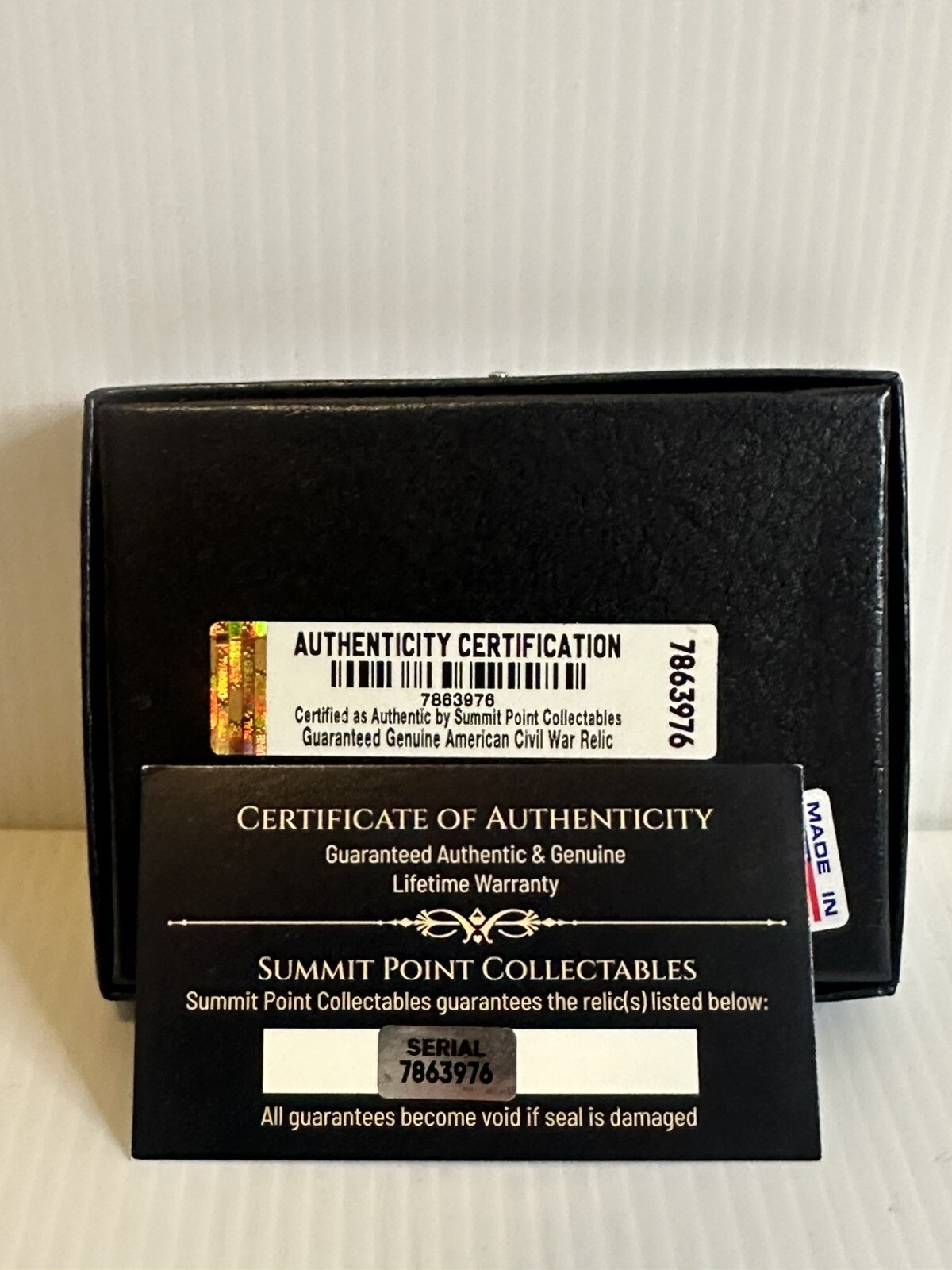 Civil War Bullet Relic from The Battle of Gettysburg with Display Case!