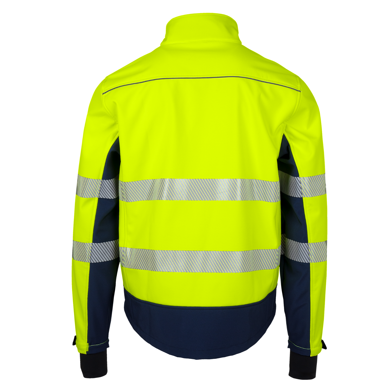 Hi-Vis Softshell Fleece Lined Safety Jacket with Reflective Strips by JORESTECH