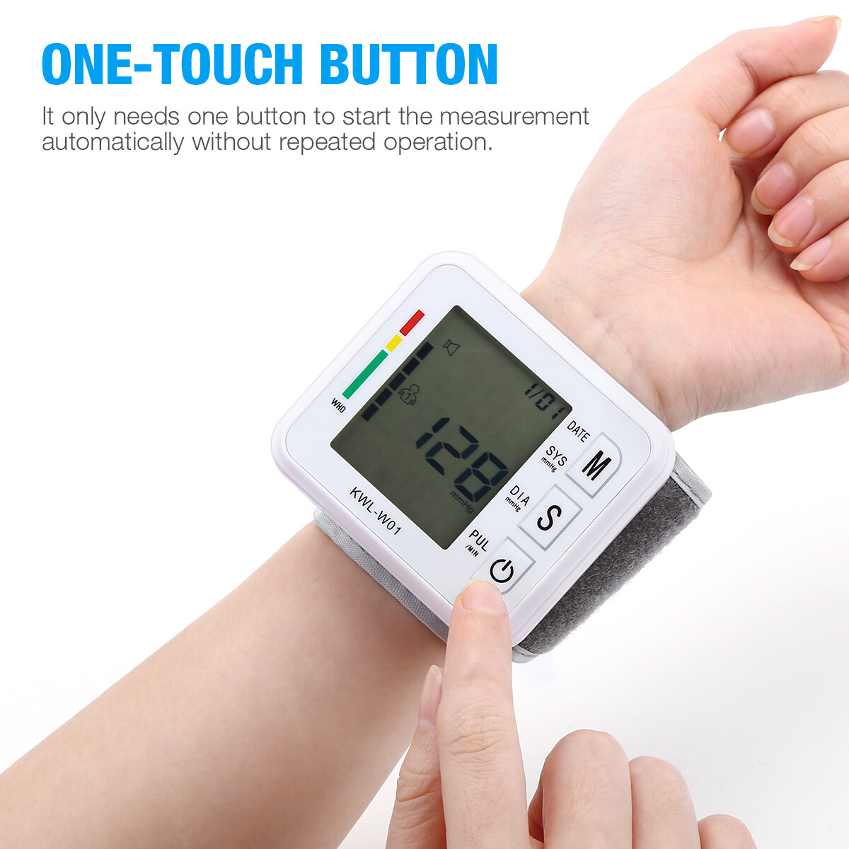 Automatic Digital Wrist Blood Pressure Monitor BP Cuff Machine Test Device USA