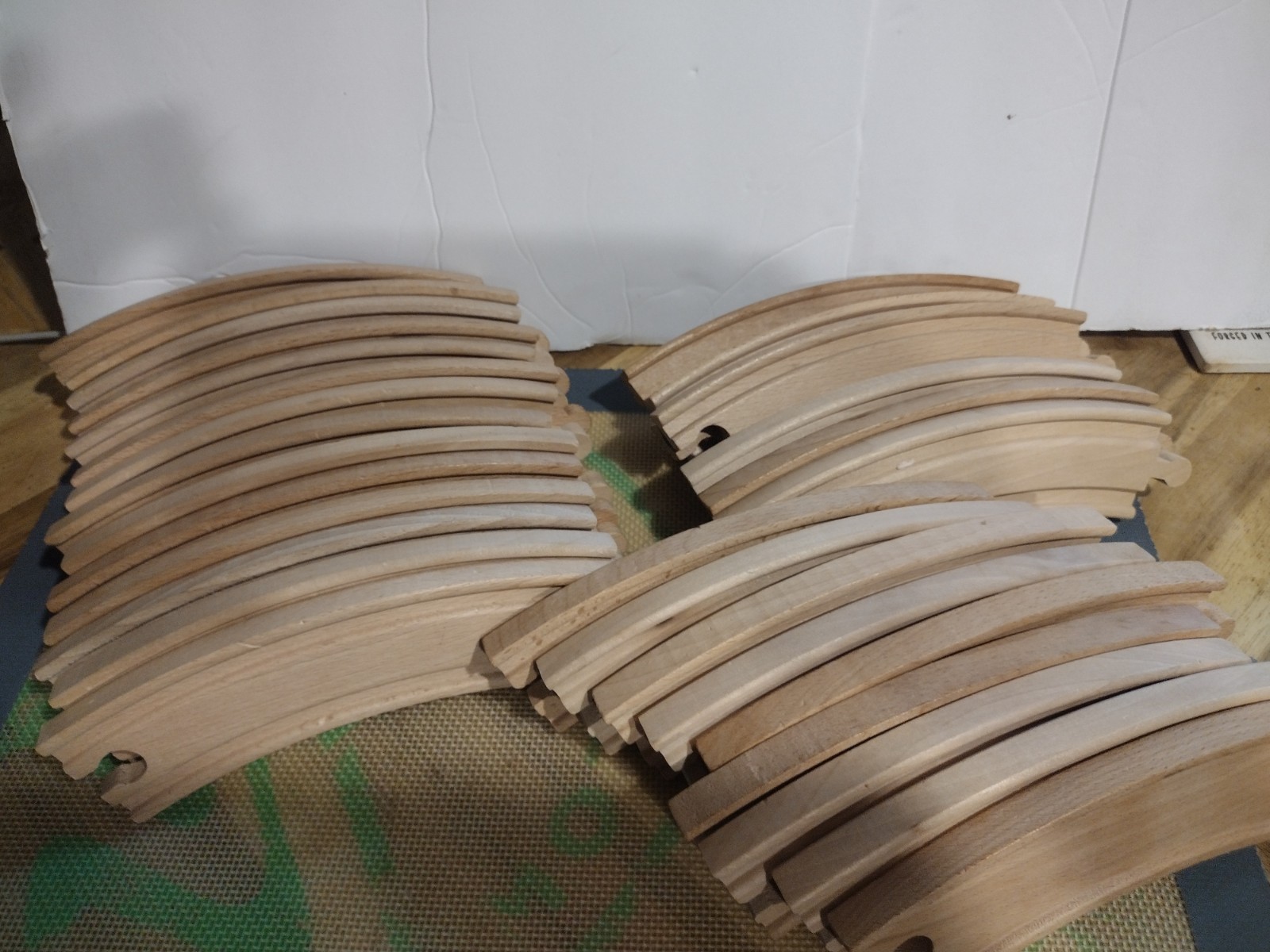 Wooden Train Set Accessories, Modern City Town 99 Piece Train Track and Railroad