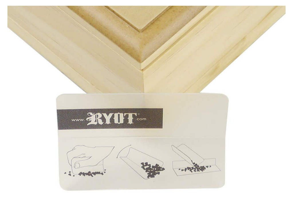 Ryot 4x7 Glass Top Box in Natural | Premium Wooden Box Perfect for Sifter
