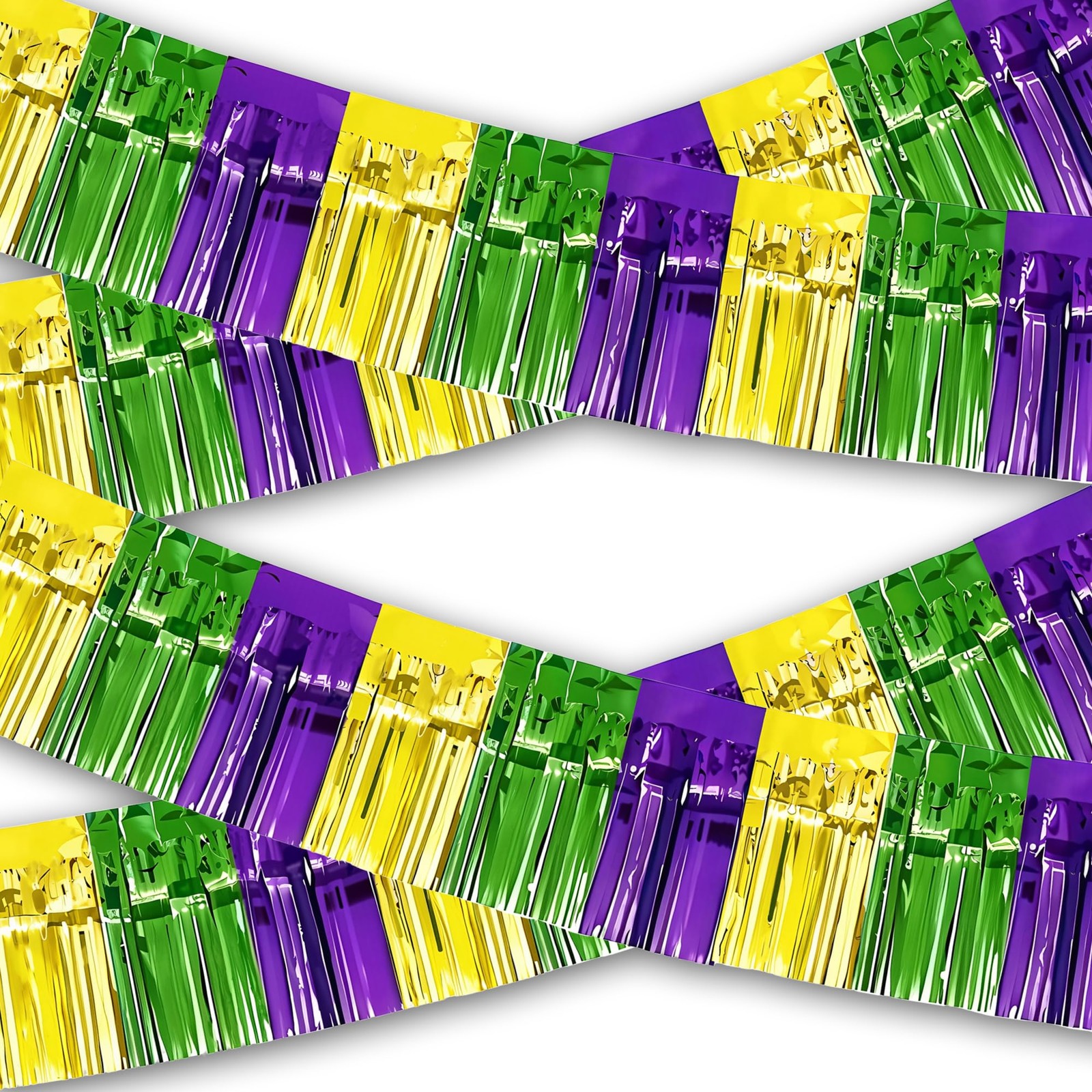 Mardi Gras Decorations  2 Pack Gold Green Purple Streamers | Mardi Gras Party...
