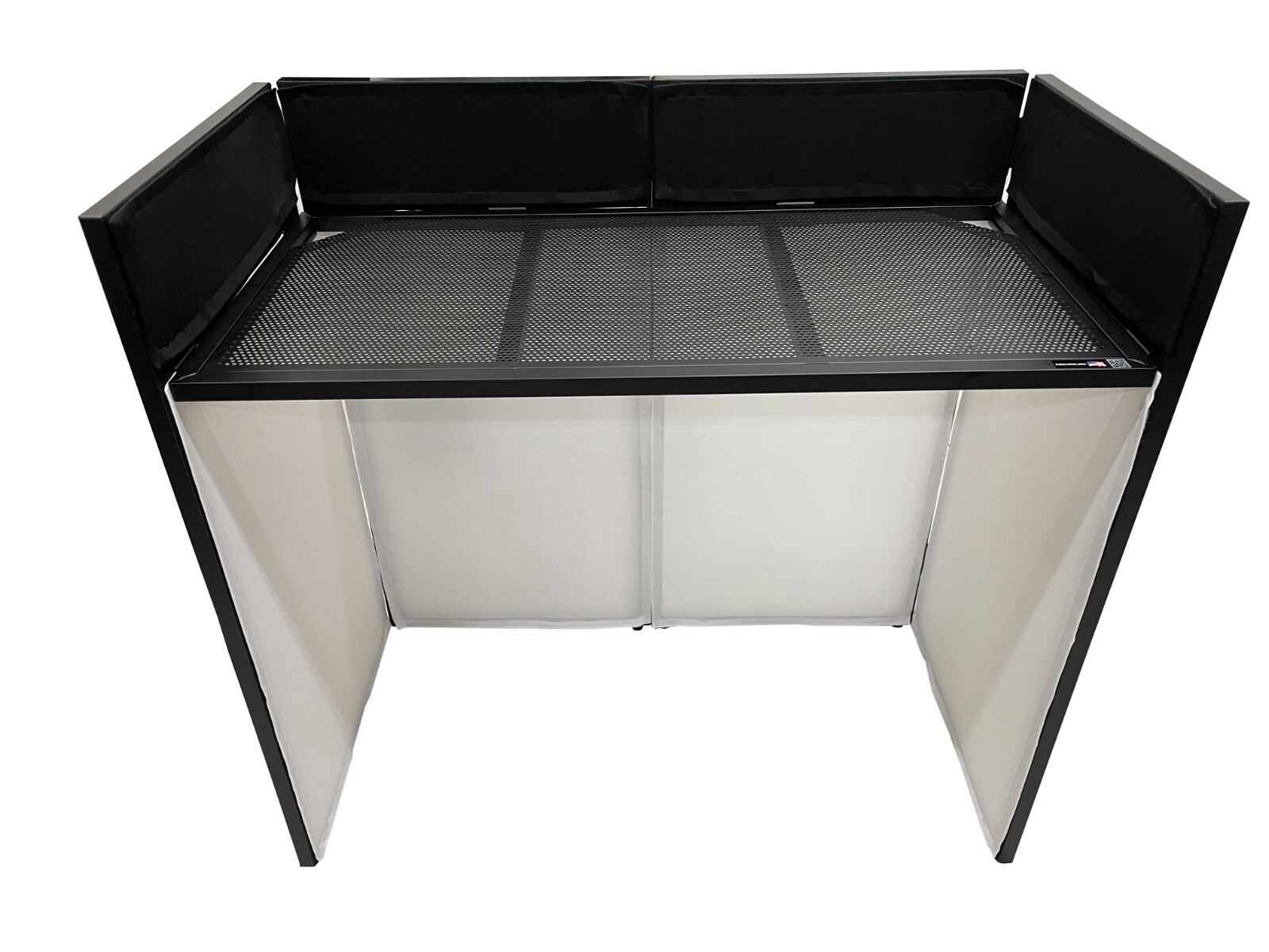 Large 46" Wide DJ Event Facade White/Black Scrim Booth+ Upper/Lower Color Mixing