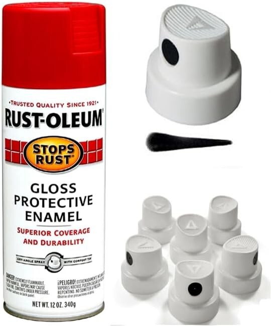 5 Spray NOZZLES for Rust-Oleum Spray Paint - NO CAN