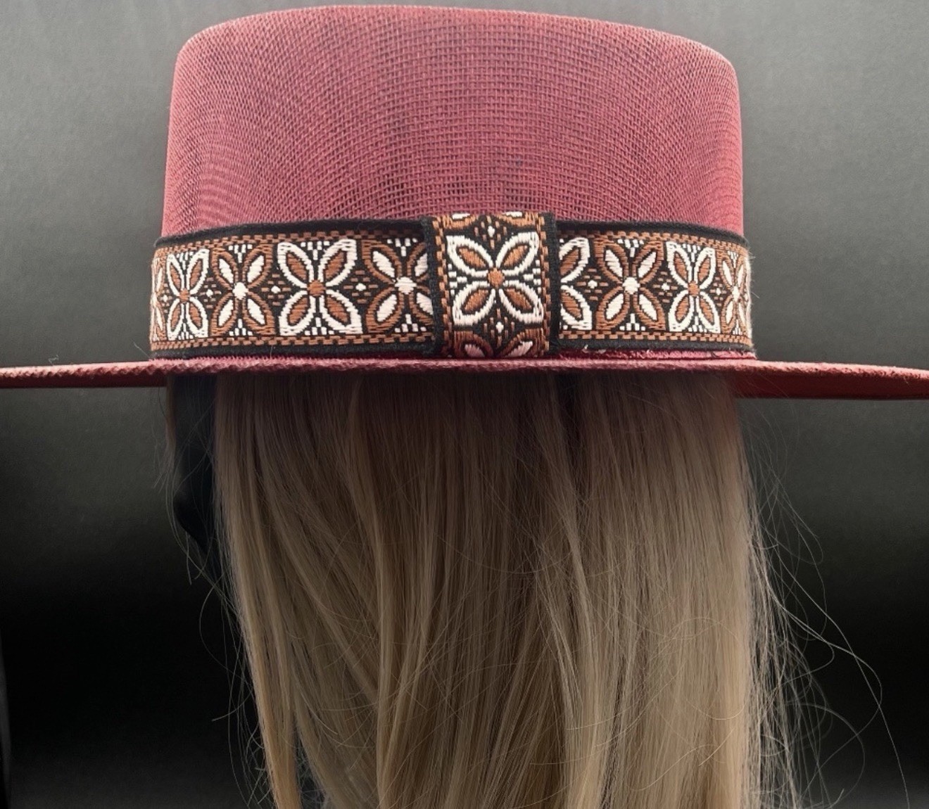 Cordovez Burgundy with Red -brown headband NWOT(H07)