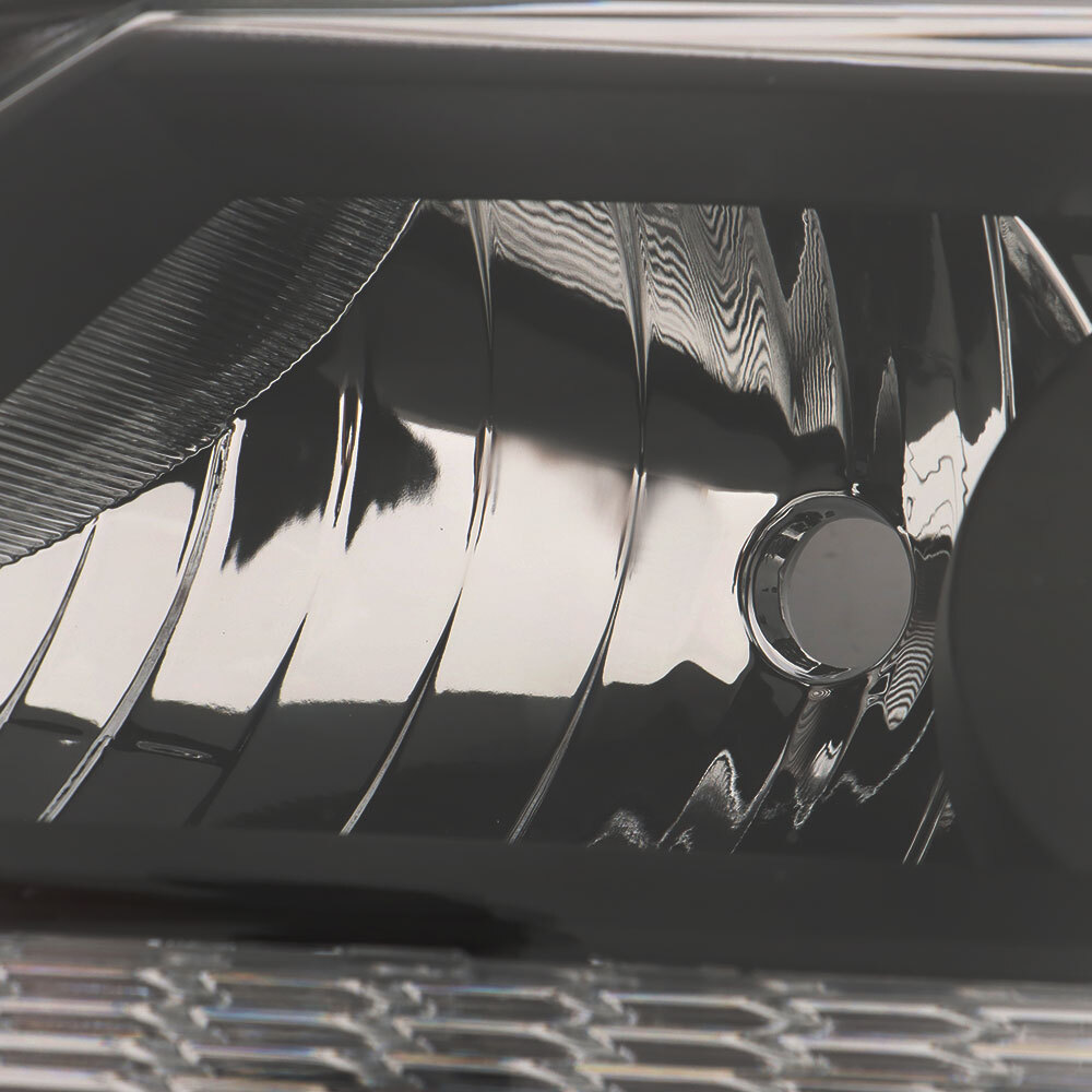 Front Pair For 2013-2015 Honda Accord Sedan Headlights Black Right+Left Halogen