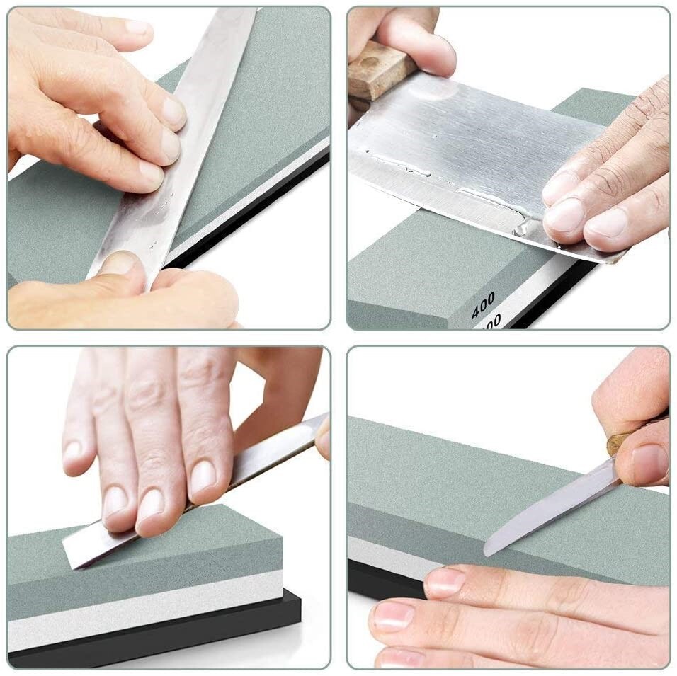 Knife Sharpening 1000/6000 Grit Stone Kitchen Double Side Polishing Sharpener US